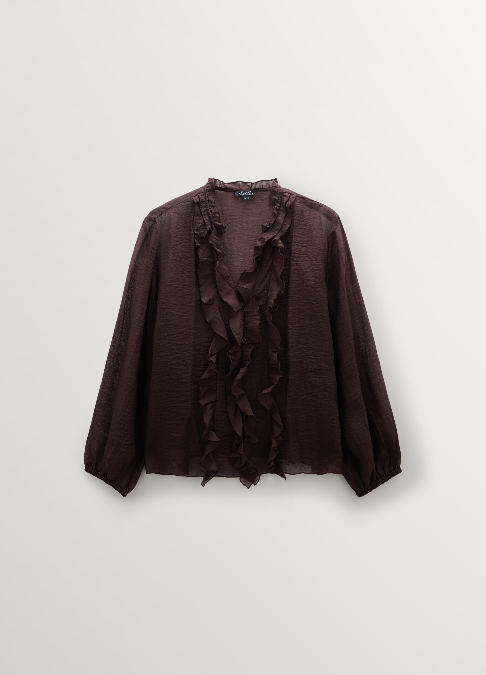 Camicia con scollo a V Fit Regular misto lyocell donna curvy_0