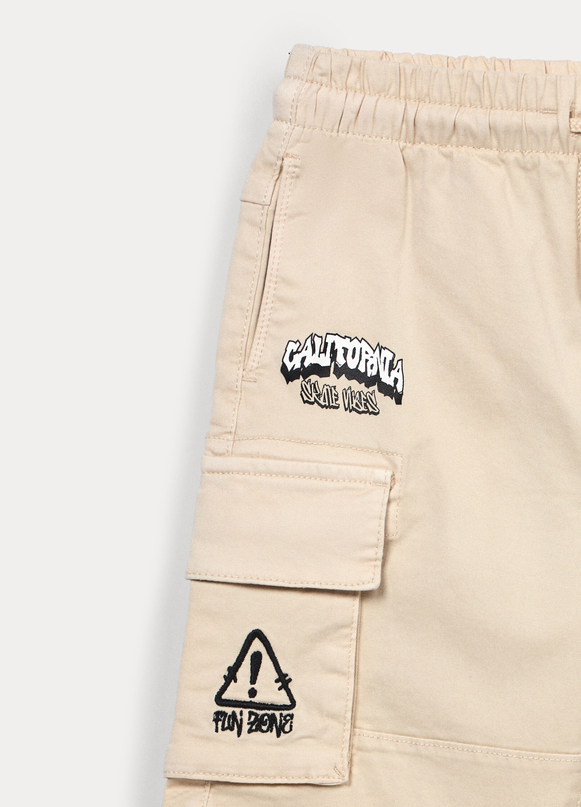 Bermuda cargo in twill di puro cotone bambino_2