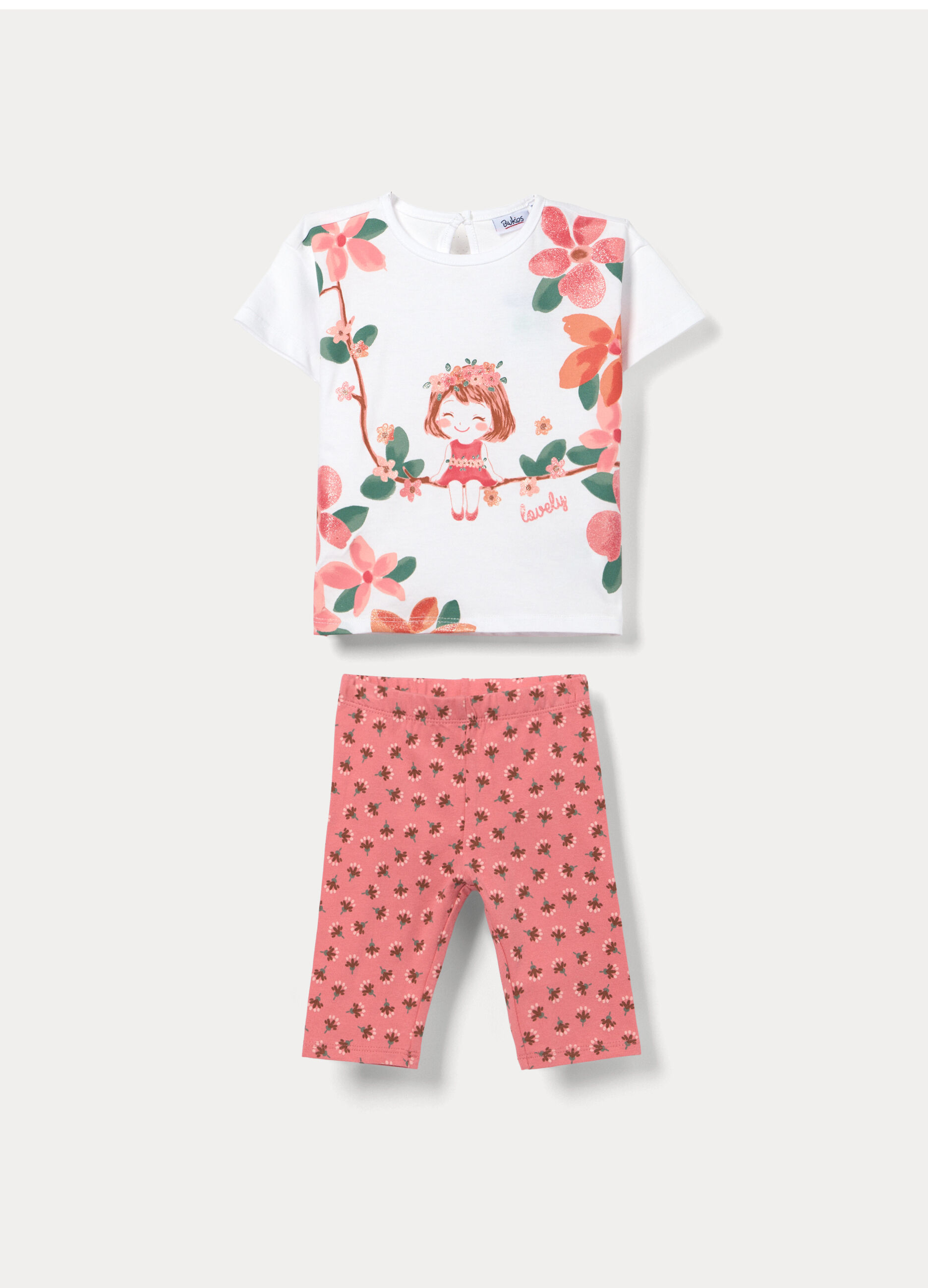 Jogging set in jersey di puro cotone bimba_0