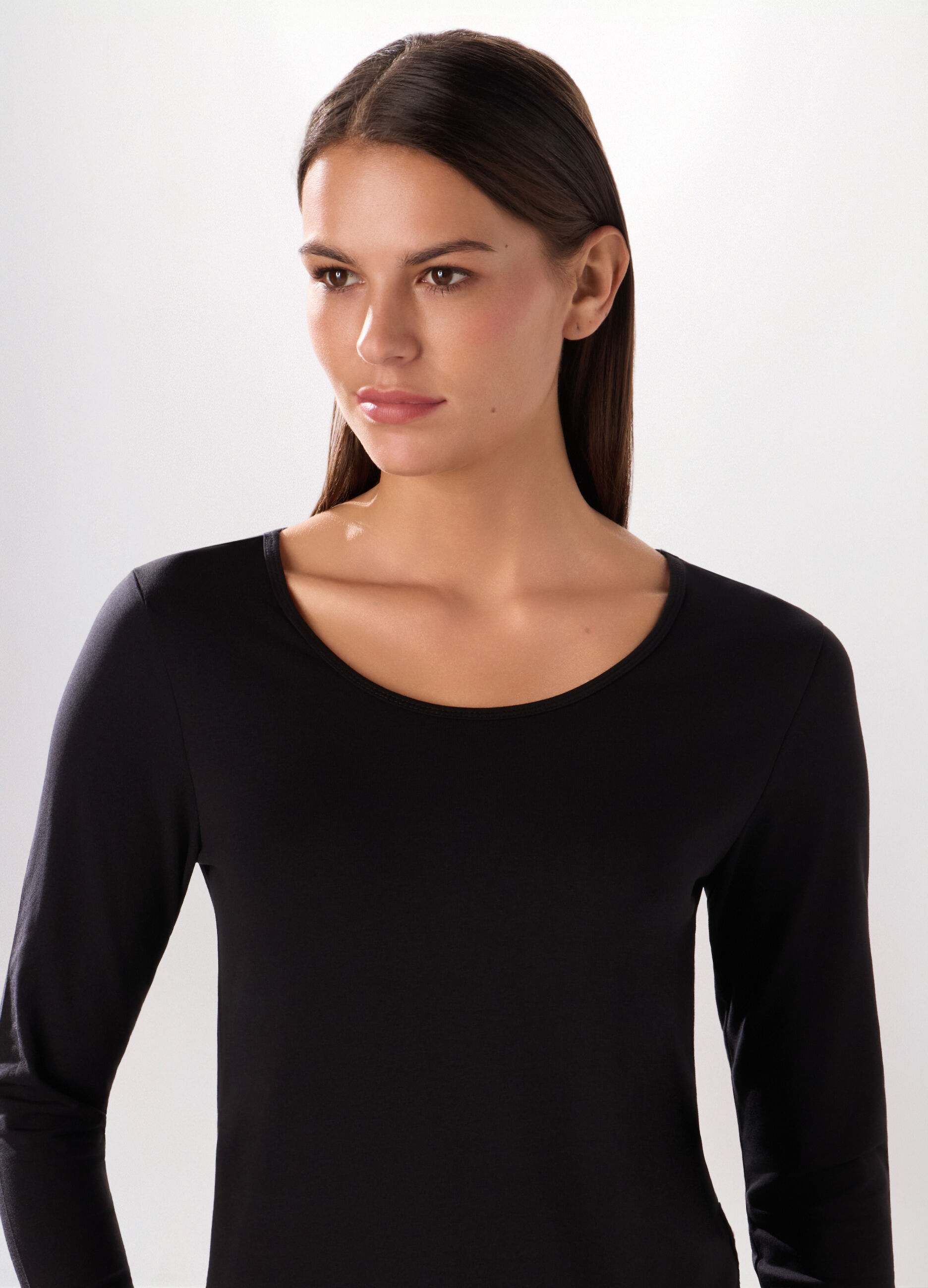 T-shirt in jersey di cotone stretch donna_2