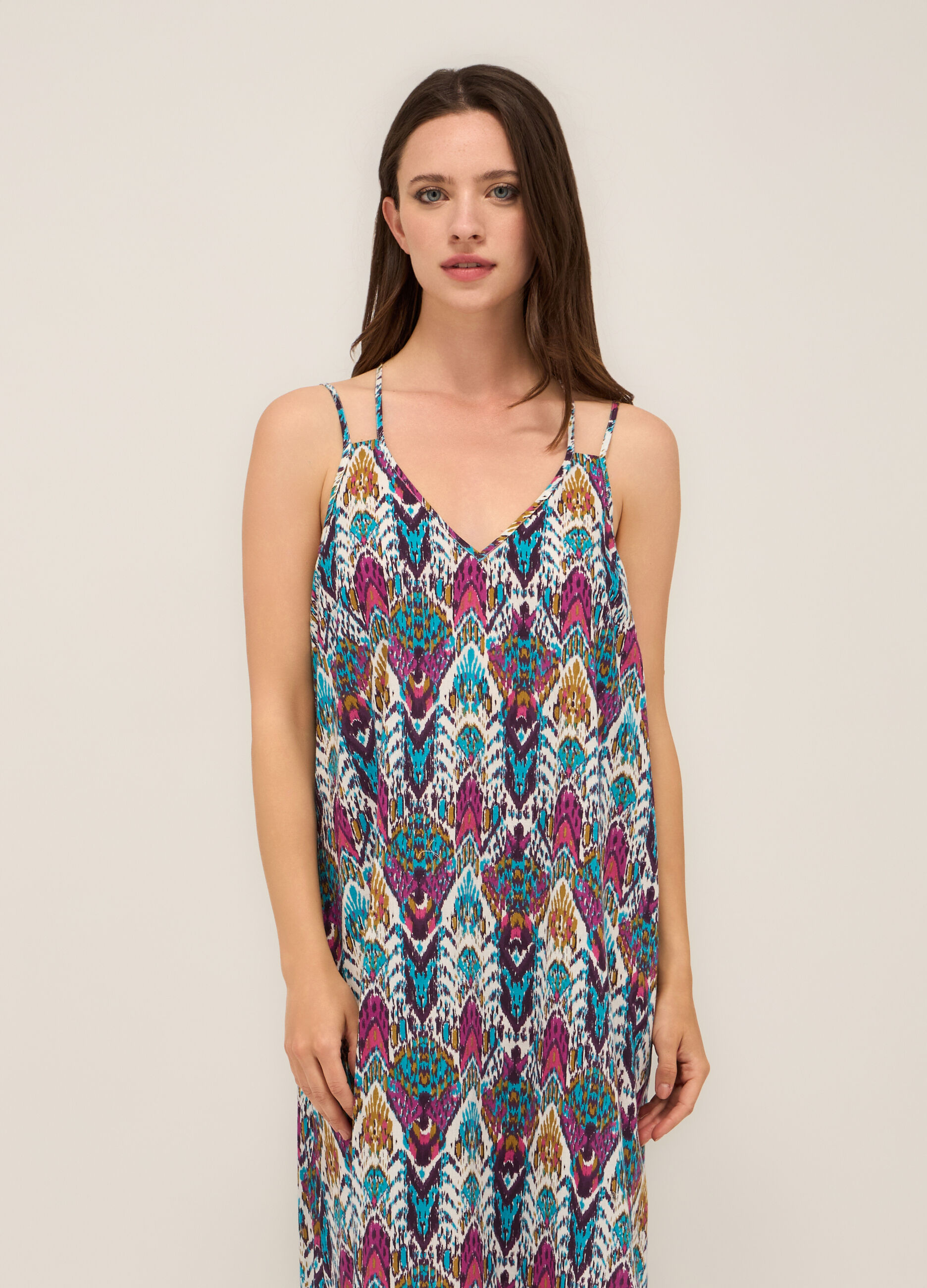 Abito lungo in puro cotone donna_2