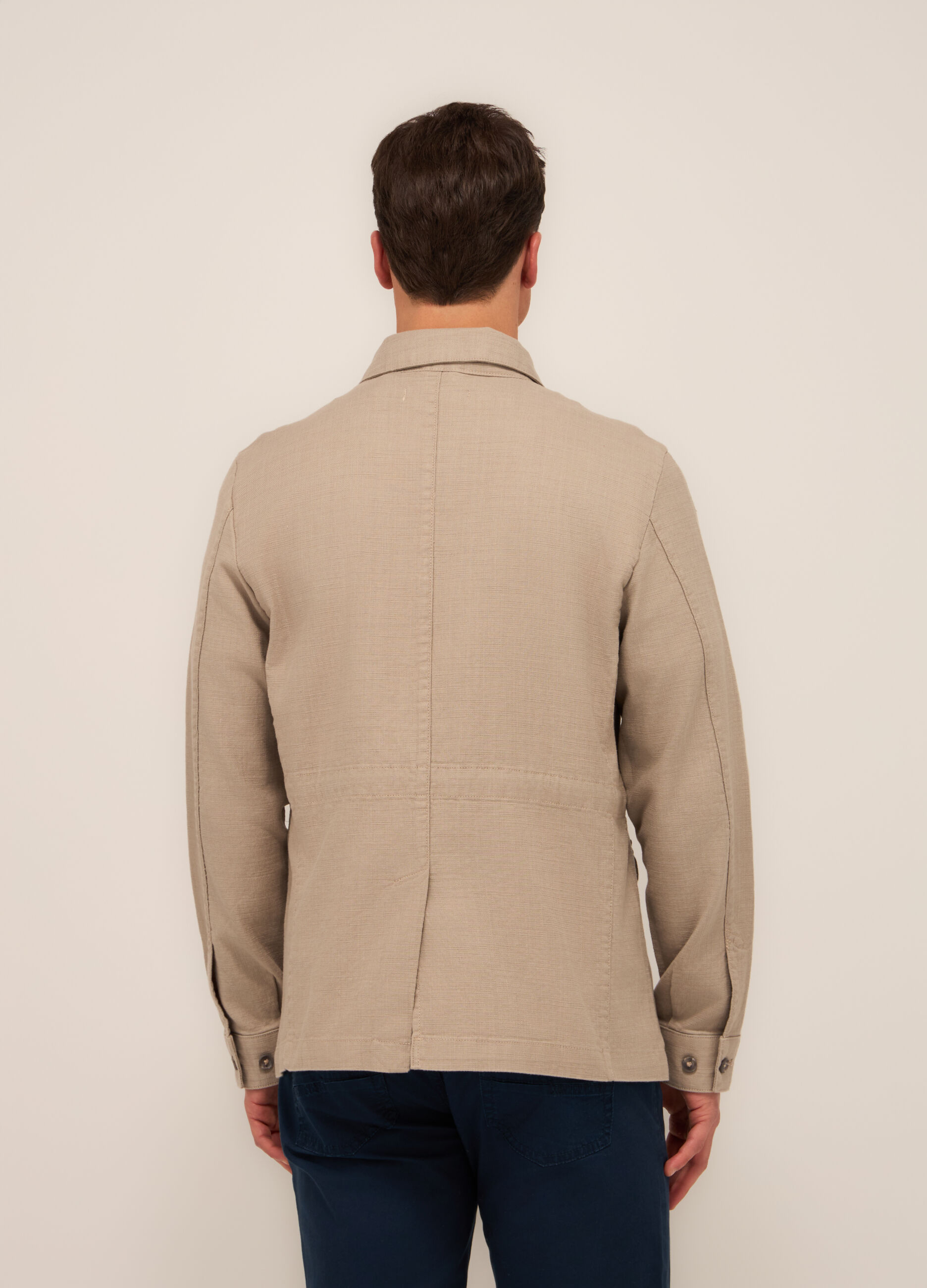 Field jacket in tela di cotone uomo_1