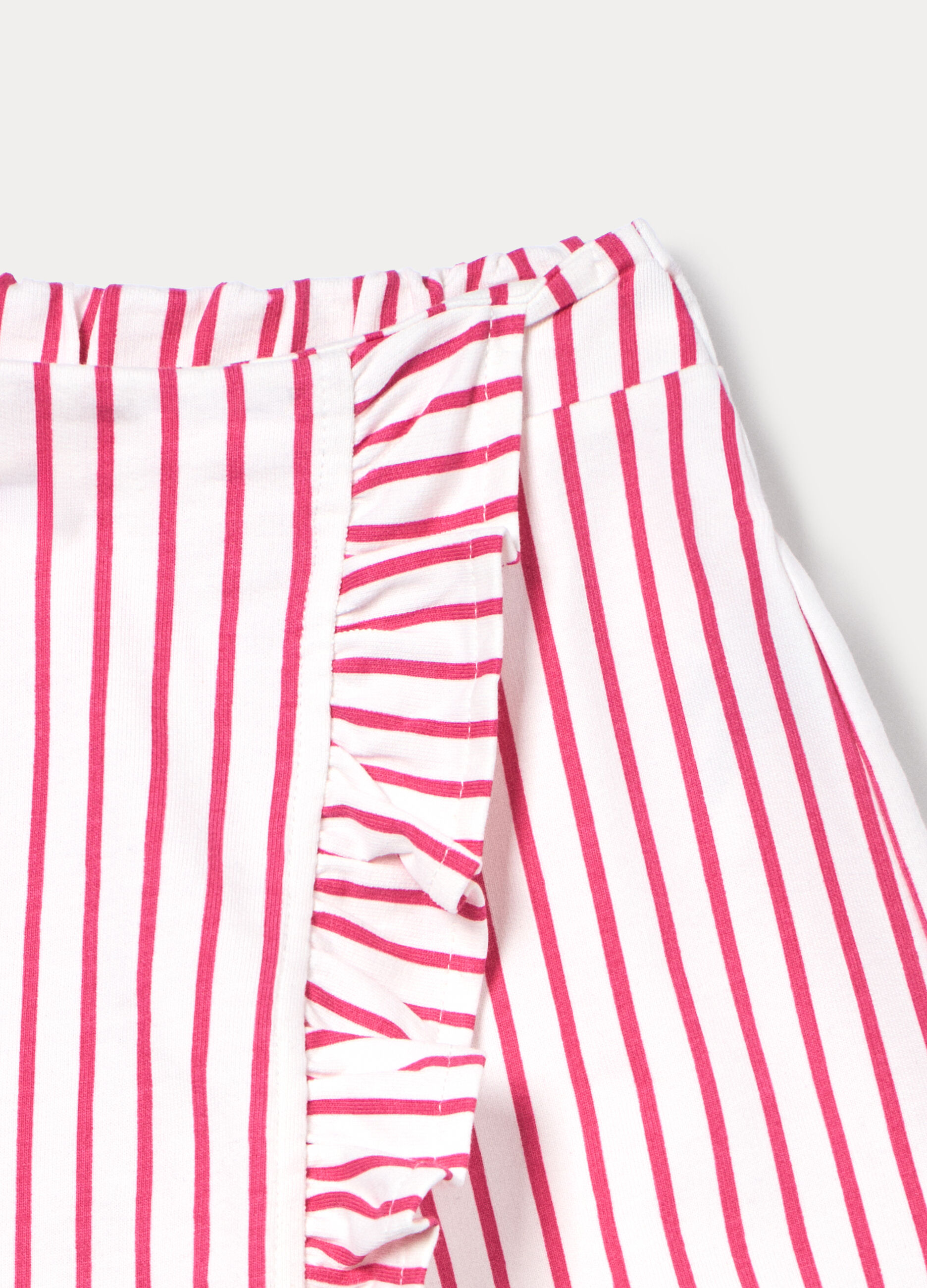 Gonna-pantalone in french terry di puro cotone bambina_2