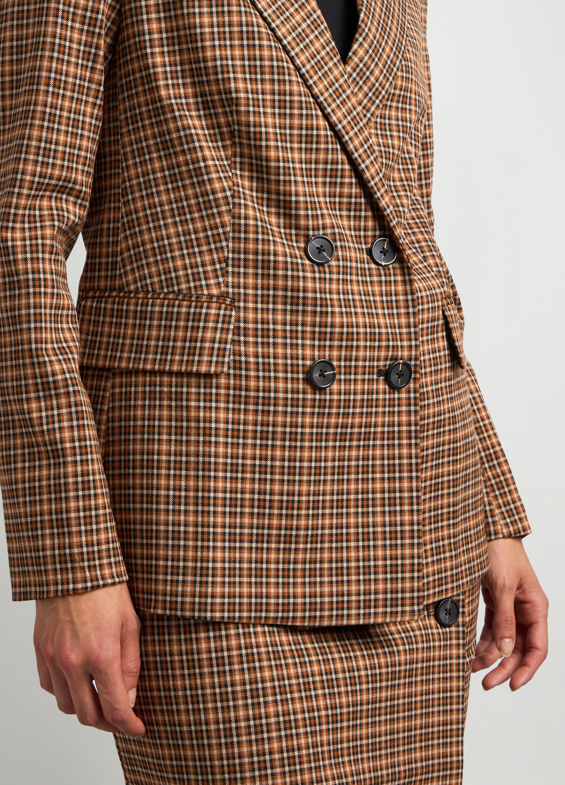 Blazer doppiopetto a quadri donna_2