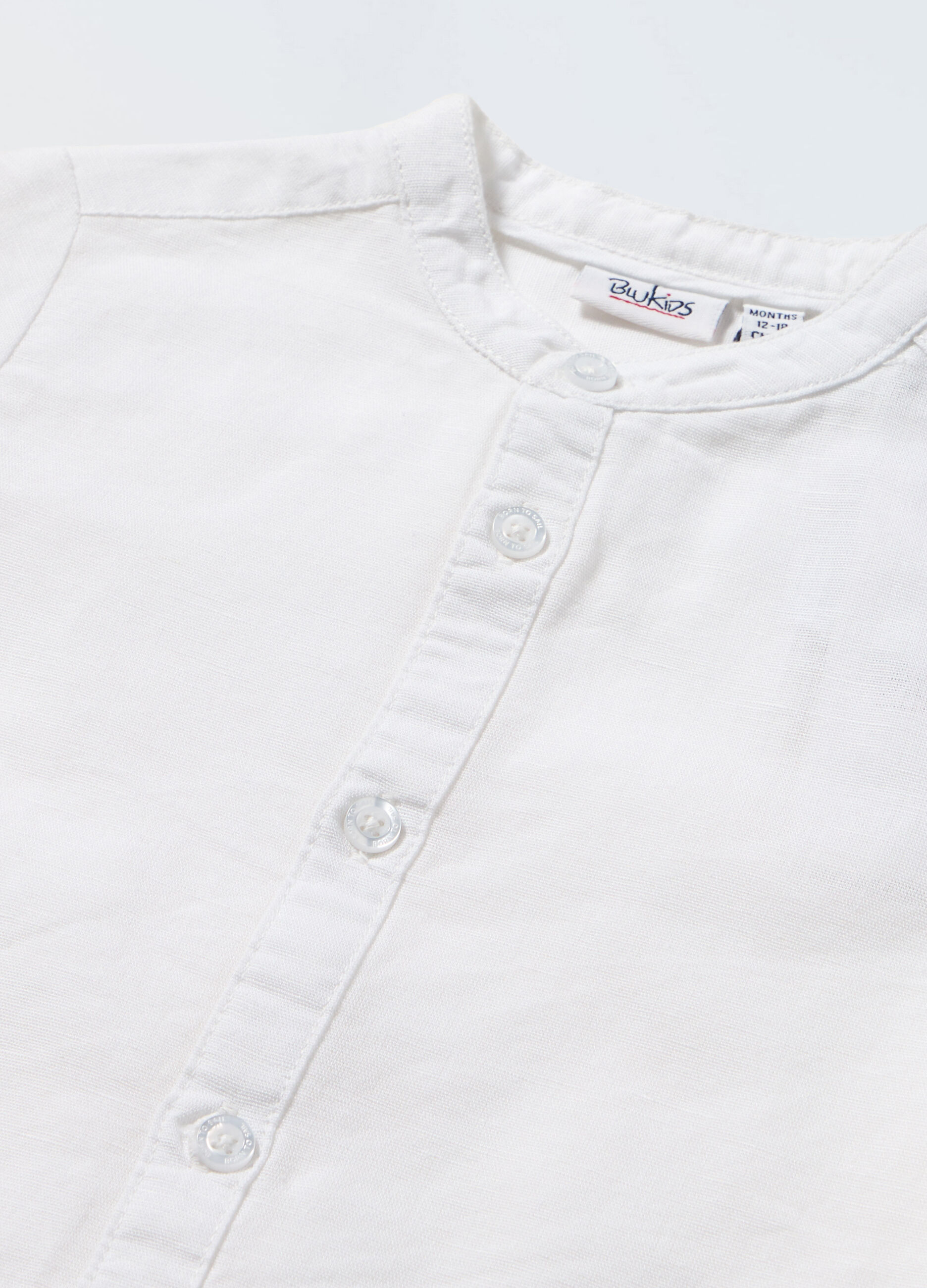 Camicia misto lino neonato