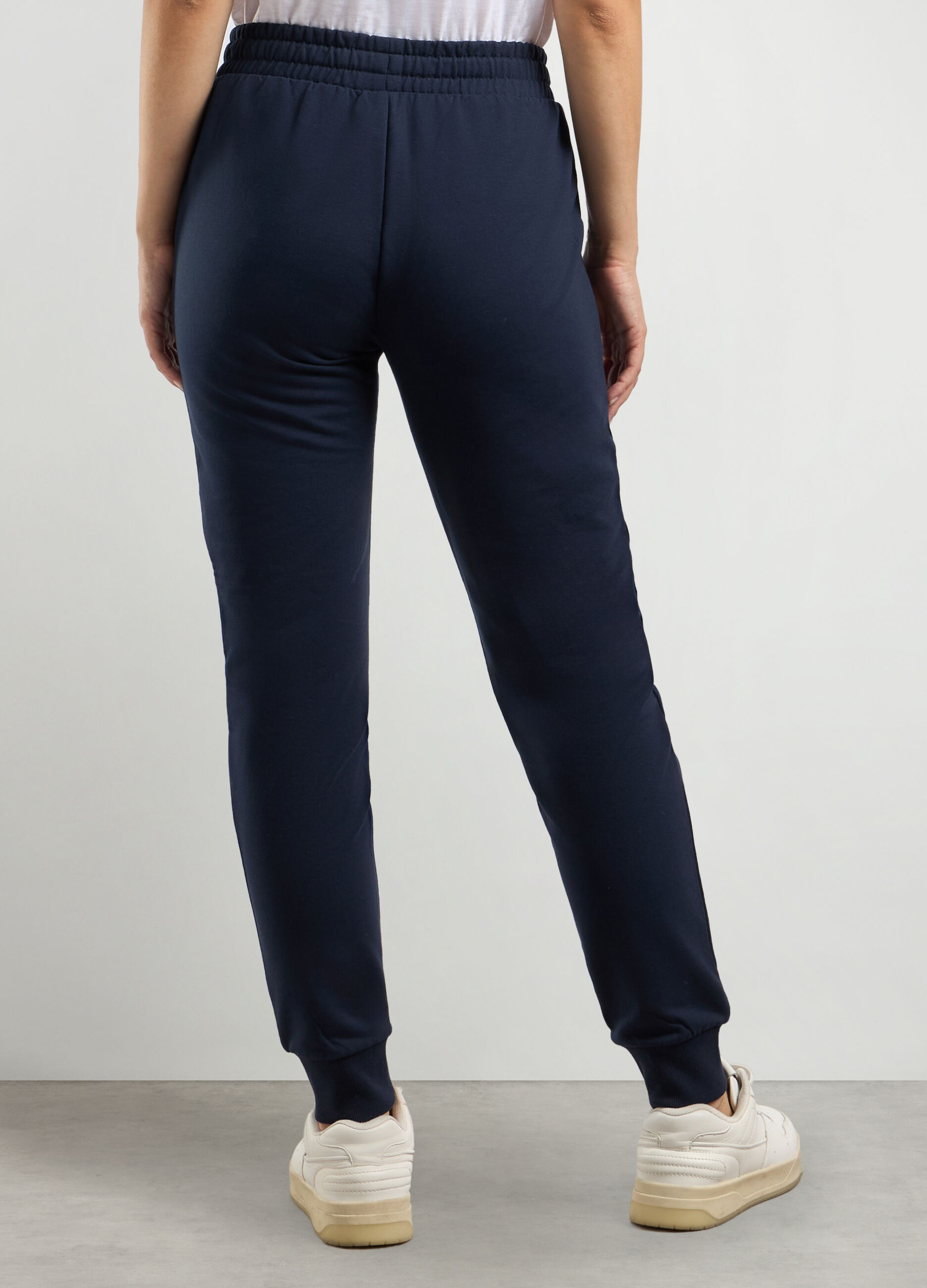 Joggers in misto cotone fleece donna_1