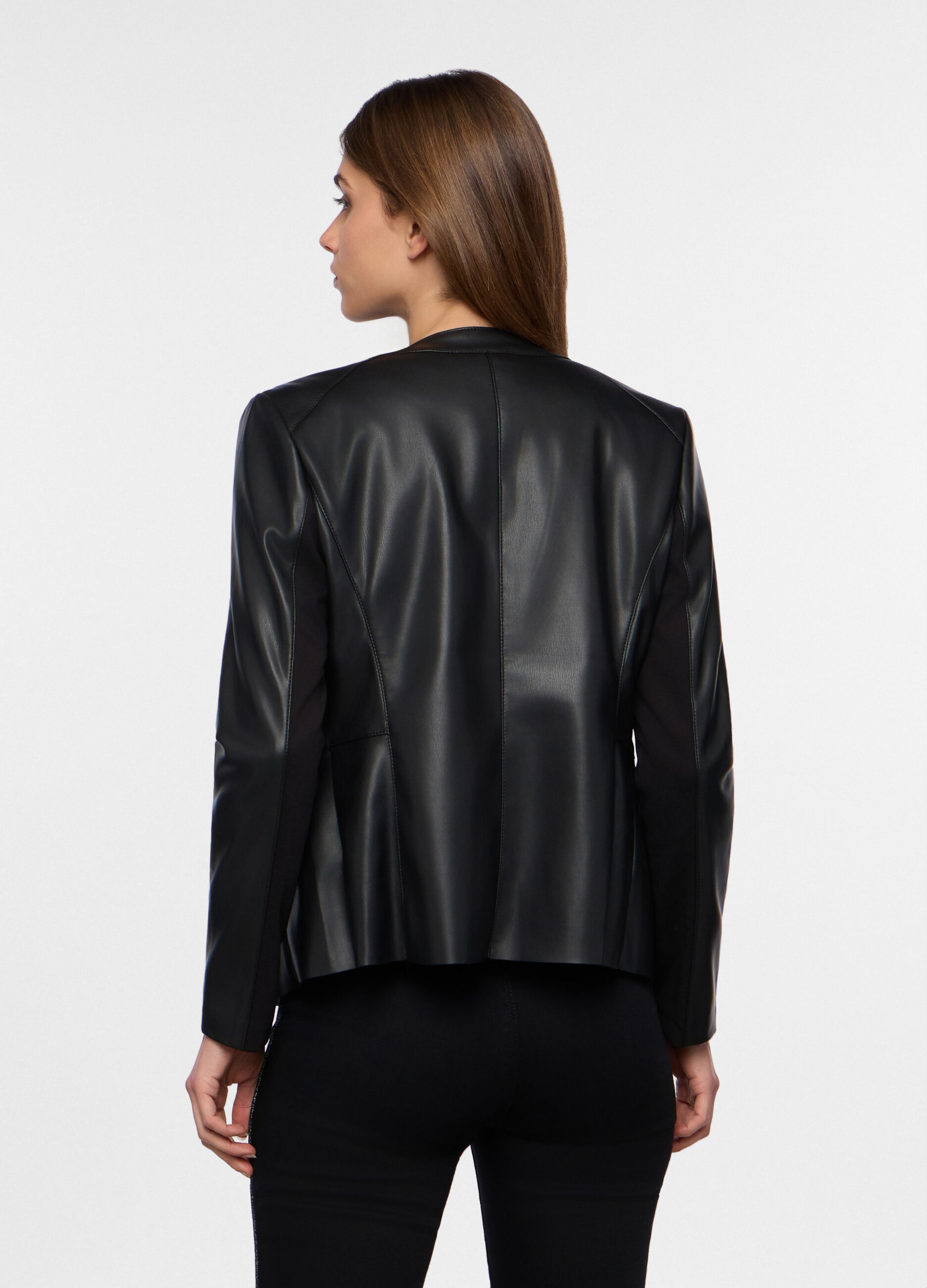 Giacca in eco pelle donna