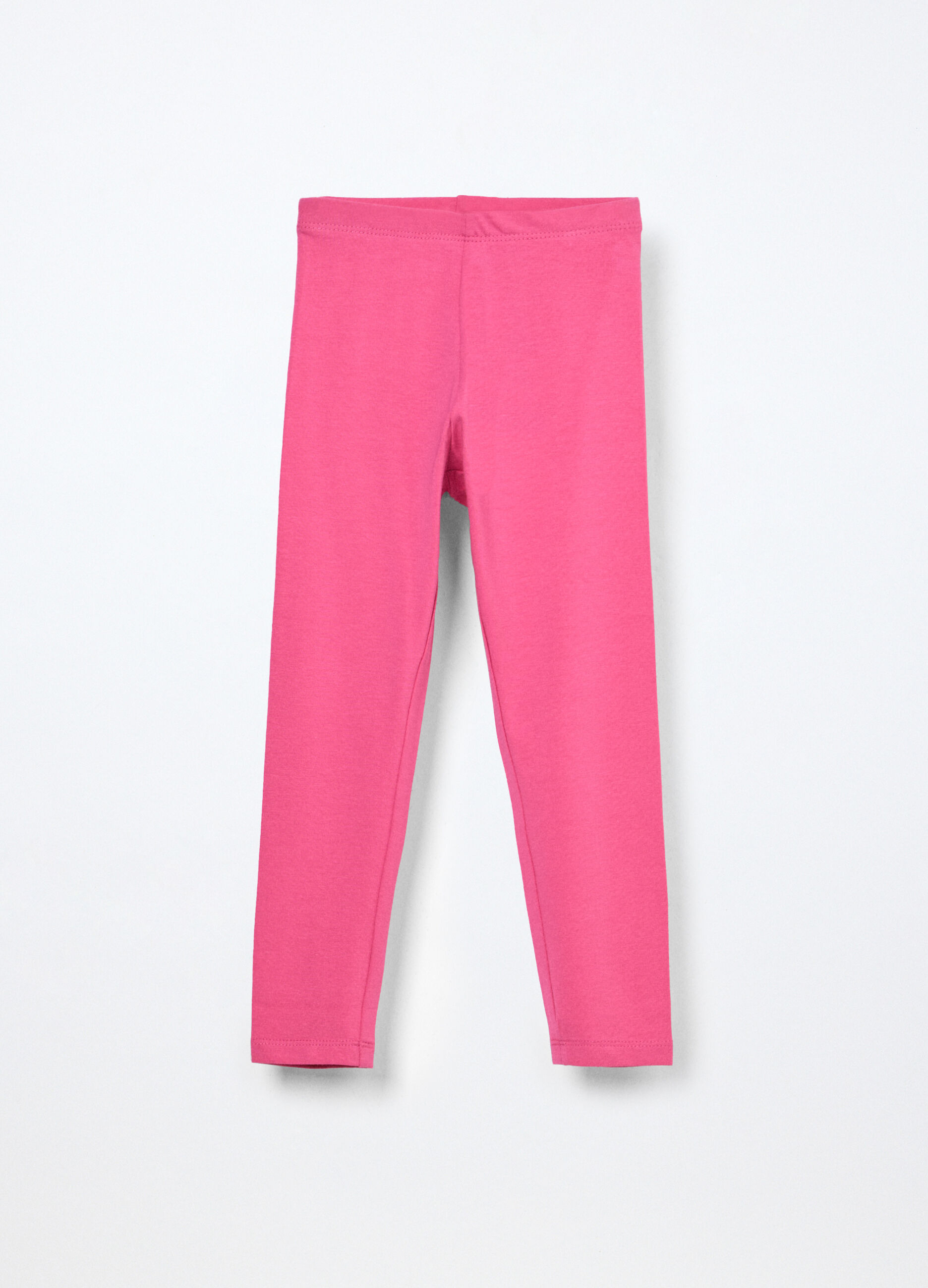Leggings in jersey di cotone stretch bambina_0
