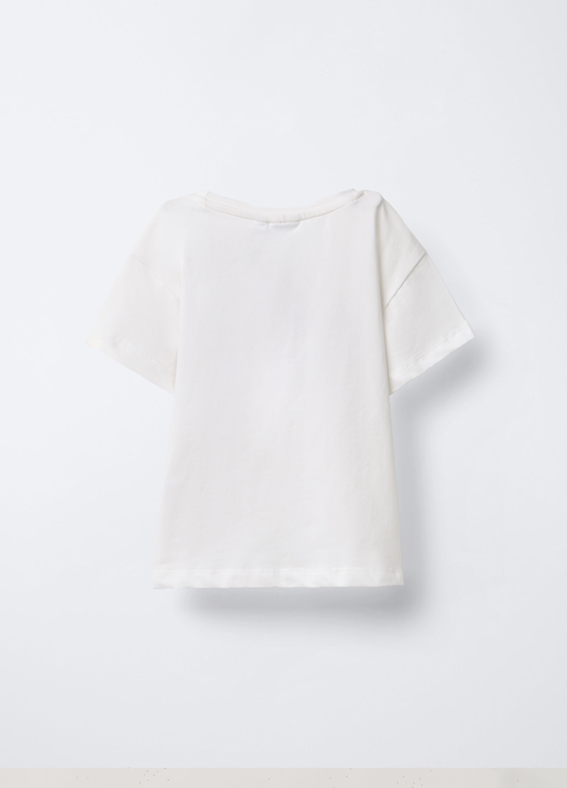 T-shirt girocollo in jersey di cotone stretch bambina_1