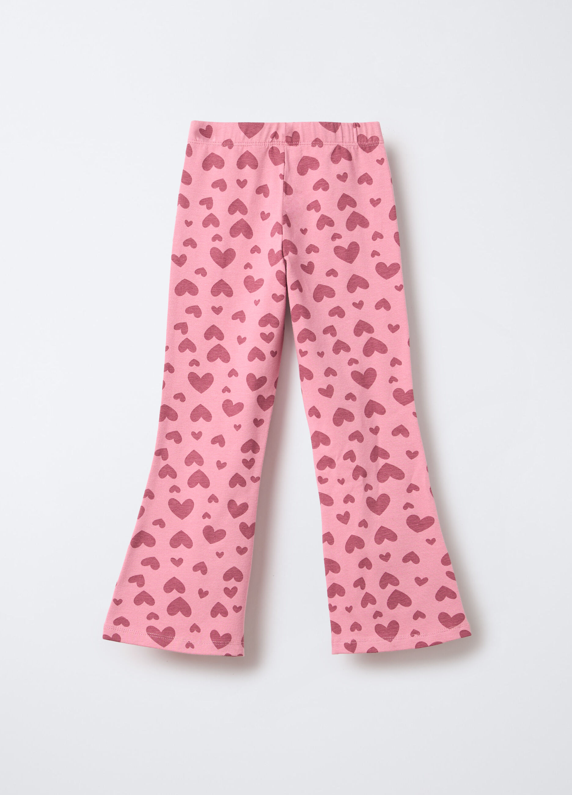 Leggings in jersey di cotone stretch Flare Fit bambina_1