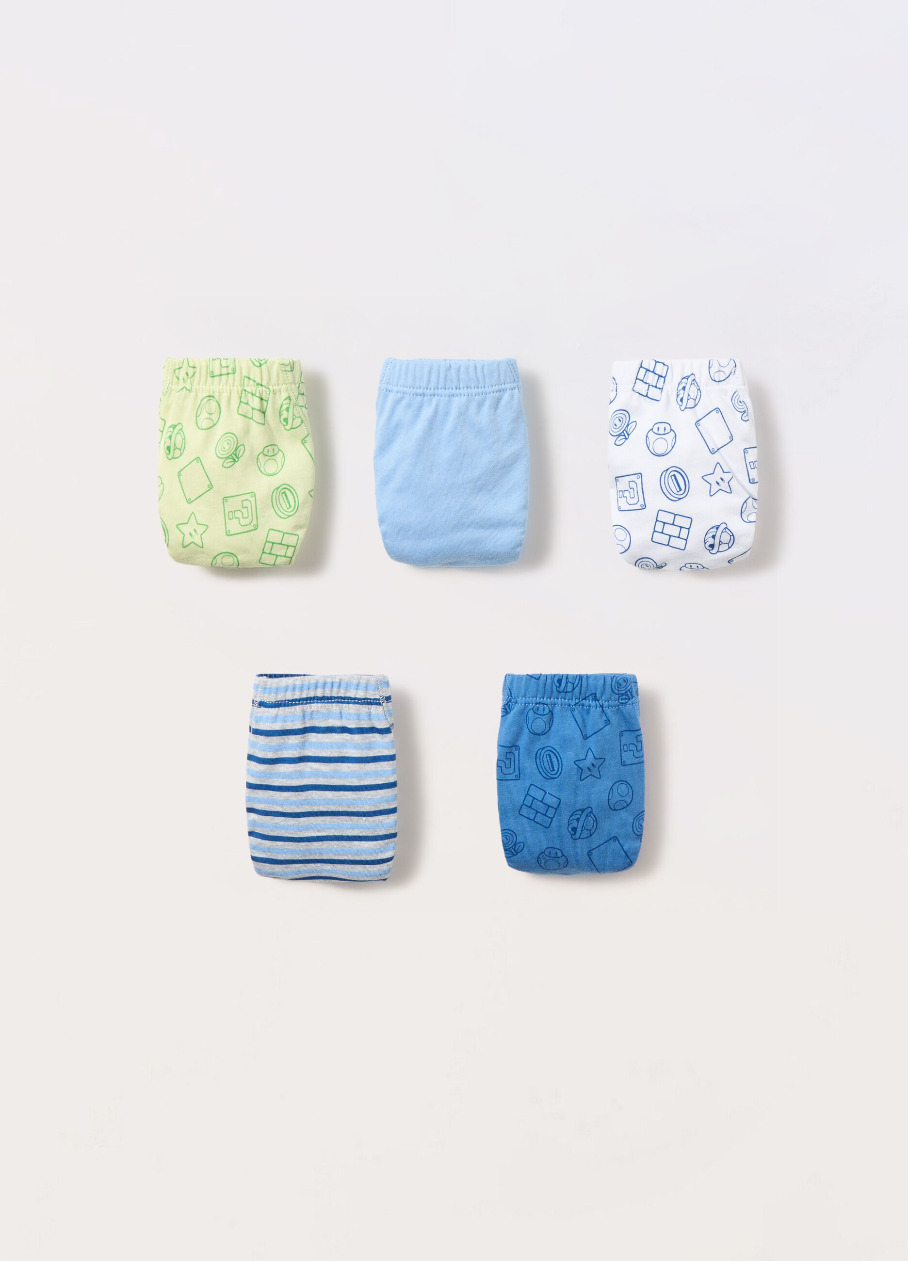 Pack 5 slip in jersey di puro cotone bambino_0