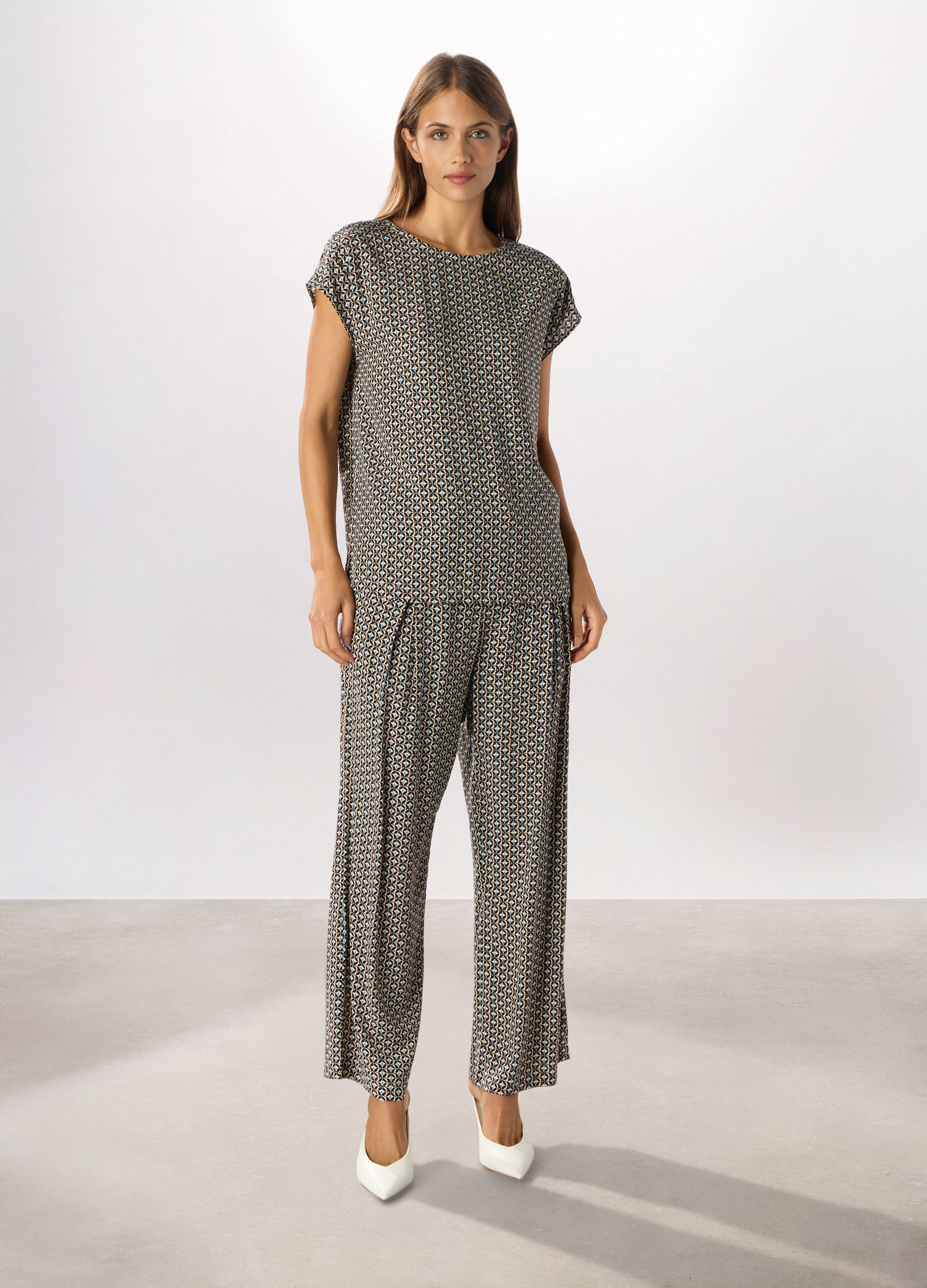 Pantaloni in pura viscosa donna_0