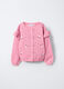 Cardigan girocollo operato misto cotone bimba_0