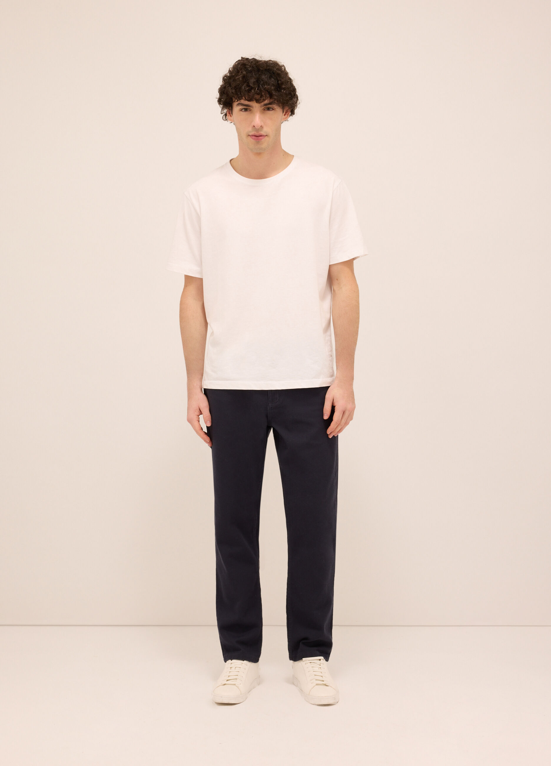 Pantalone 5 tasche in twill di cotone uomo