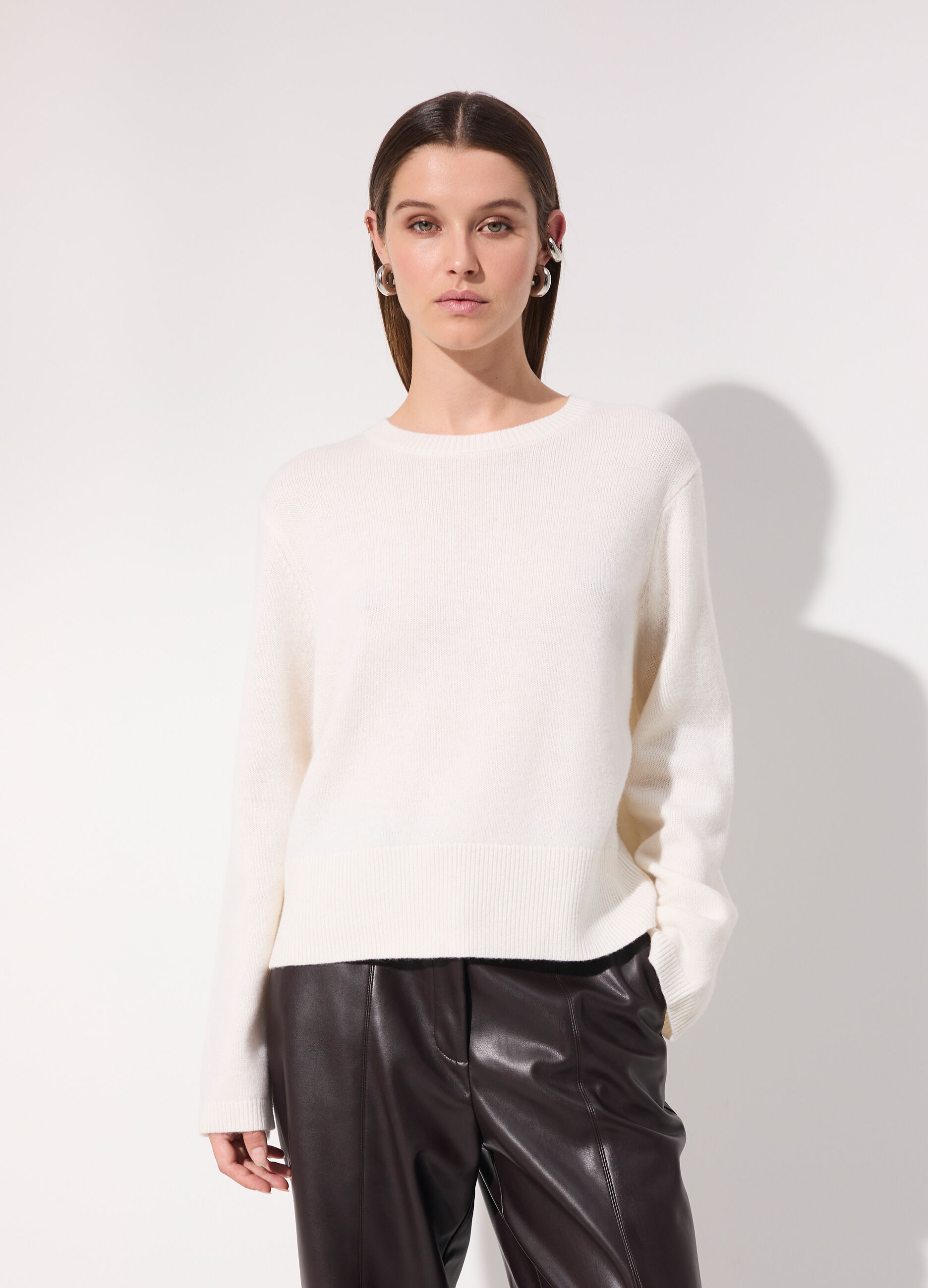 Maglione in pura lana a girocollo donna_1