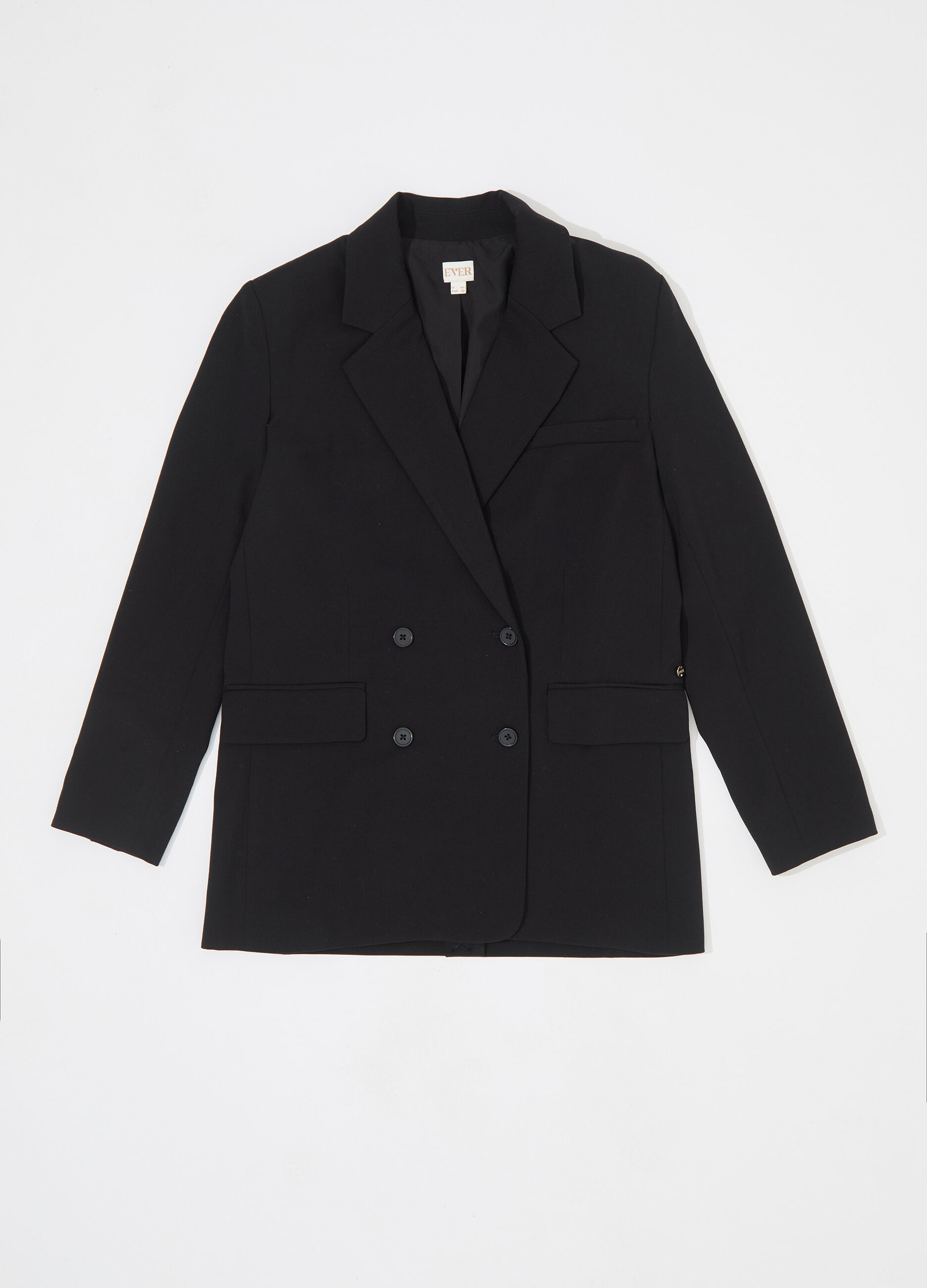 Blazer doppiopetto in misto lana donna_4