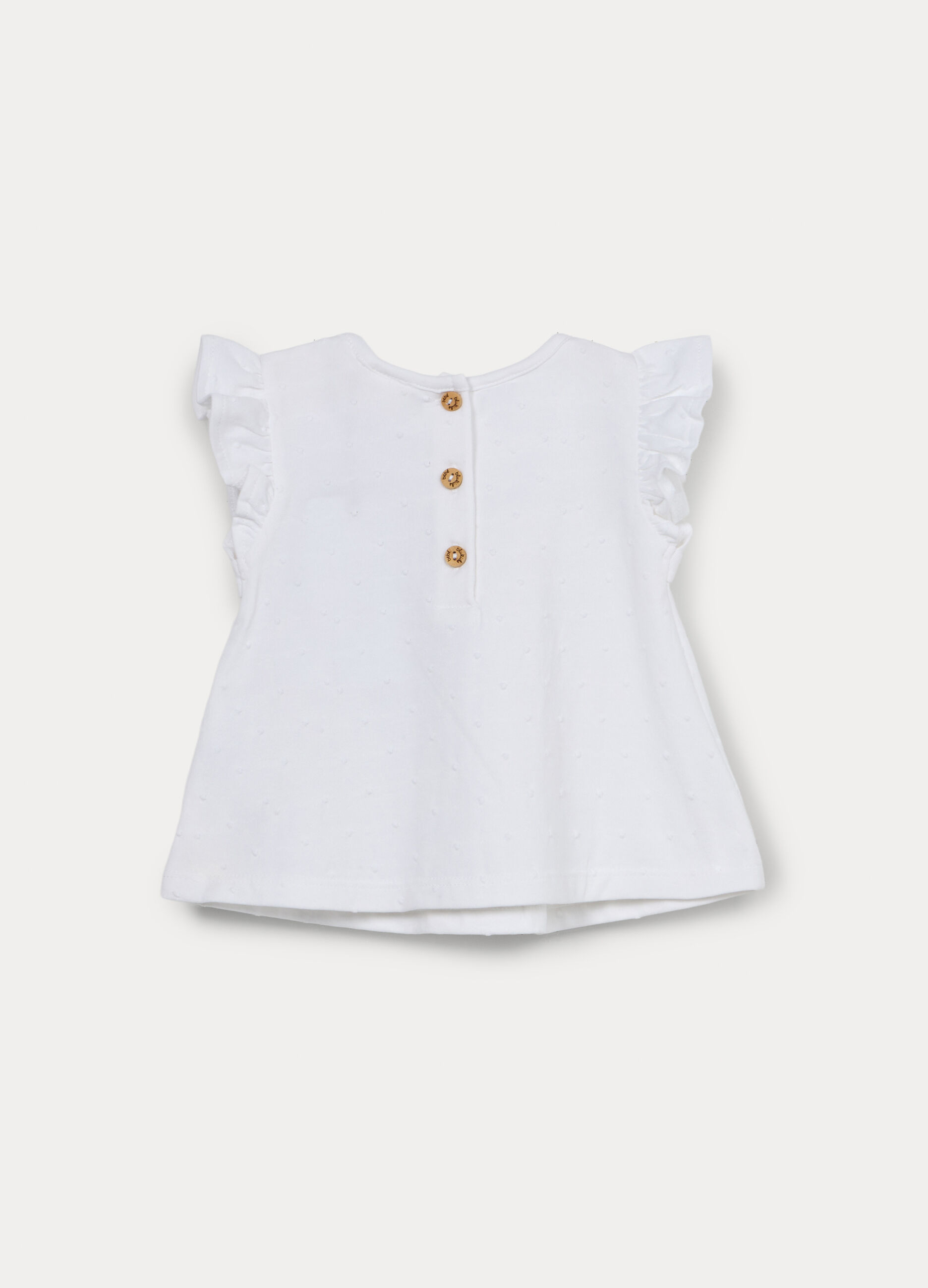 T-shirt in jersey di cotone stretch neonata_1