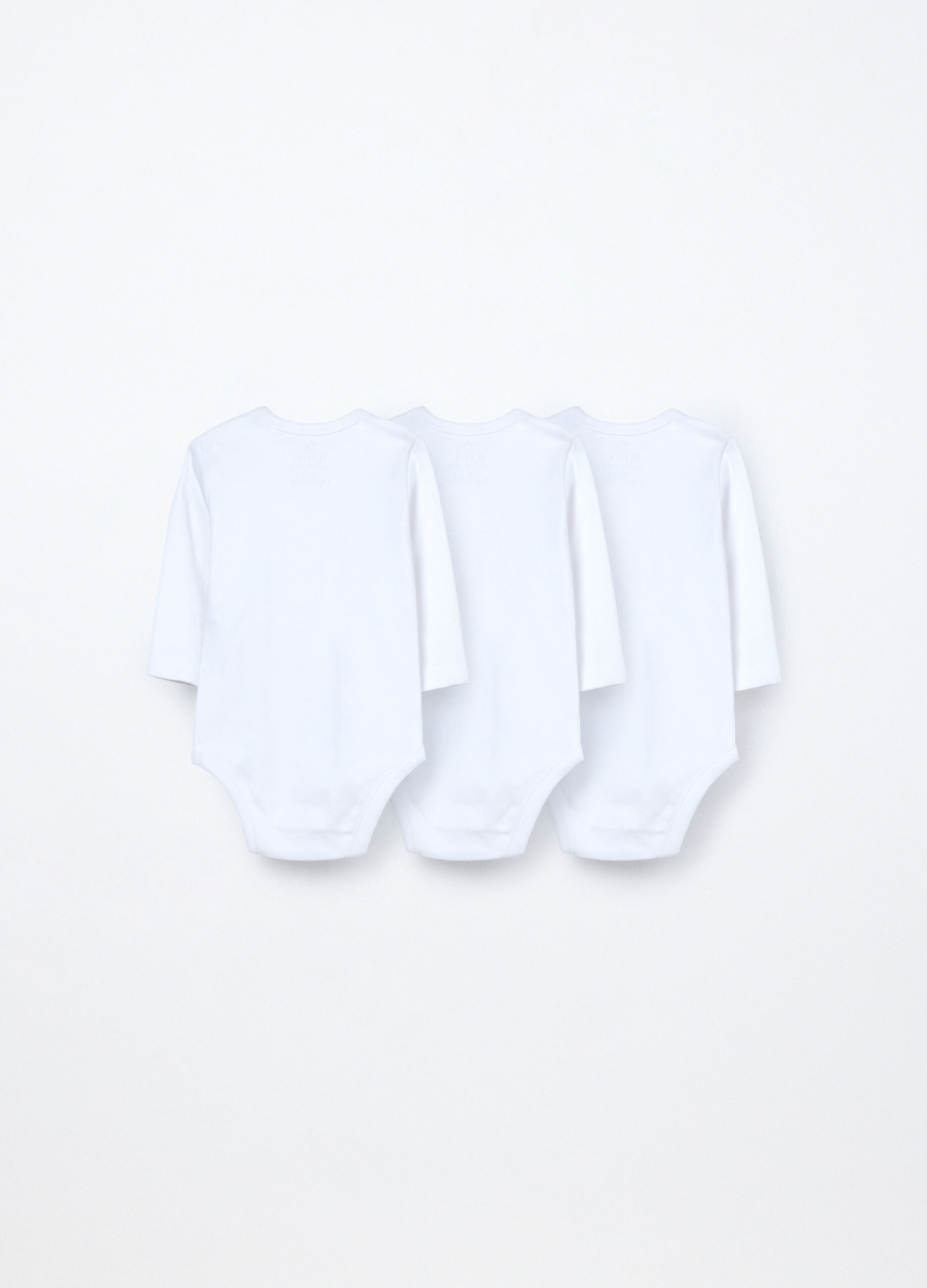 Pack 3 body in interlock di puro cotone