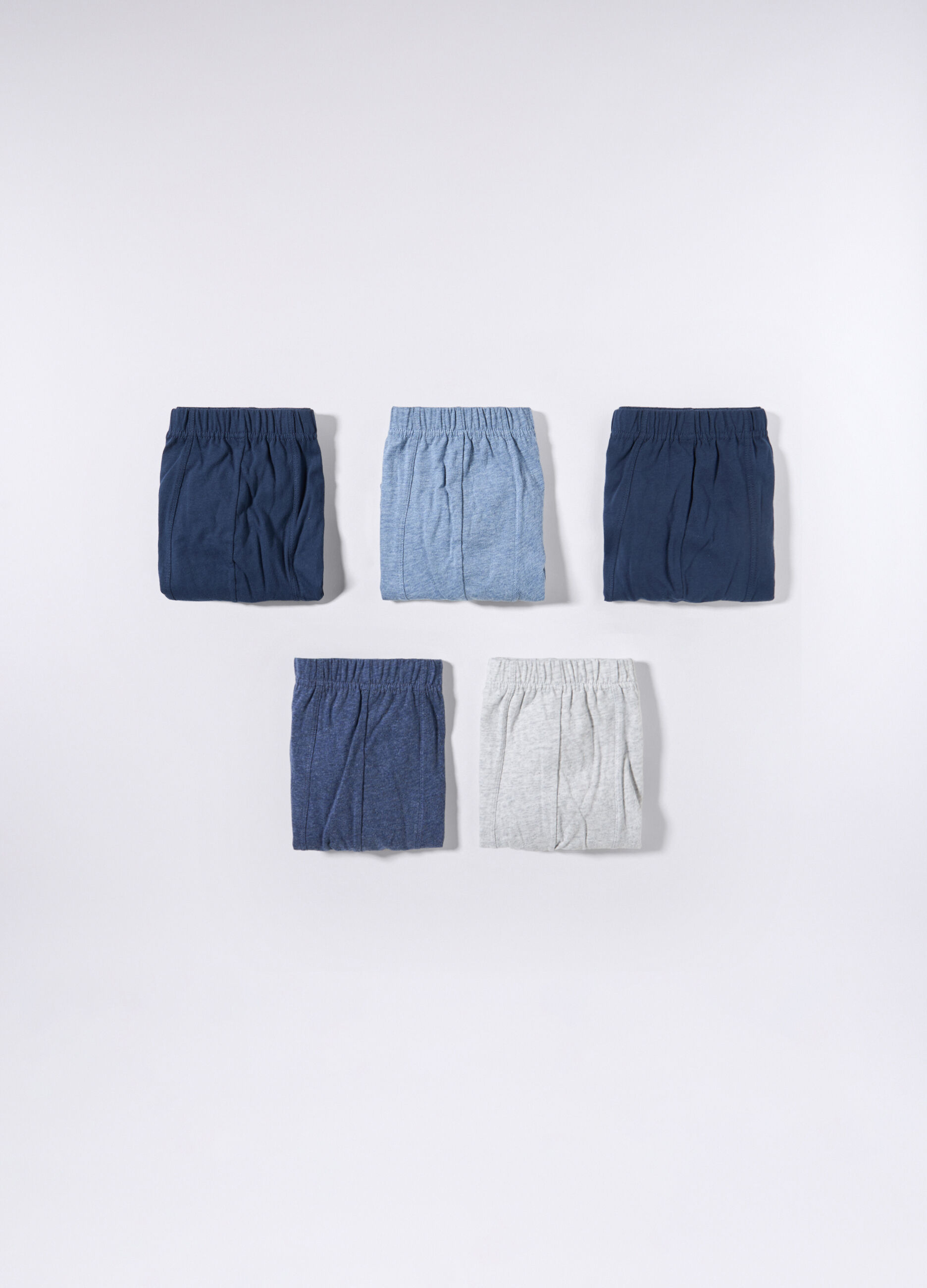 5 pack boxer in cotone melange uomo