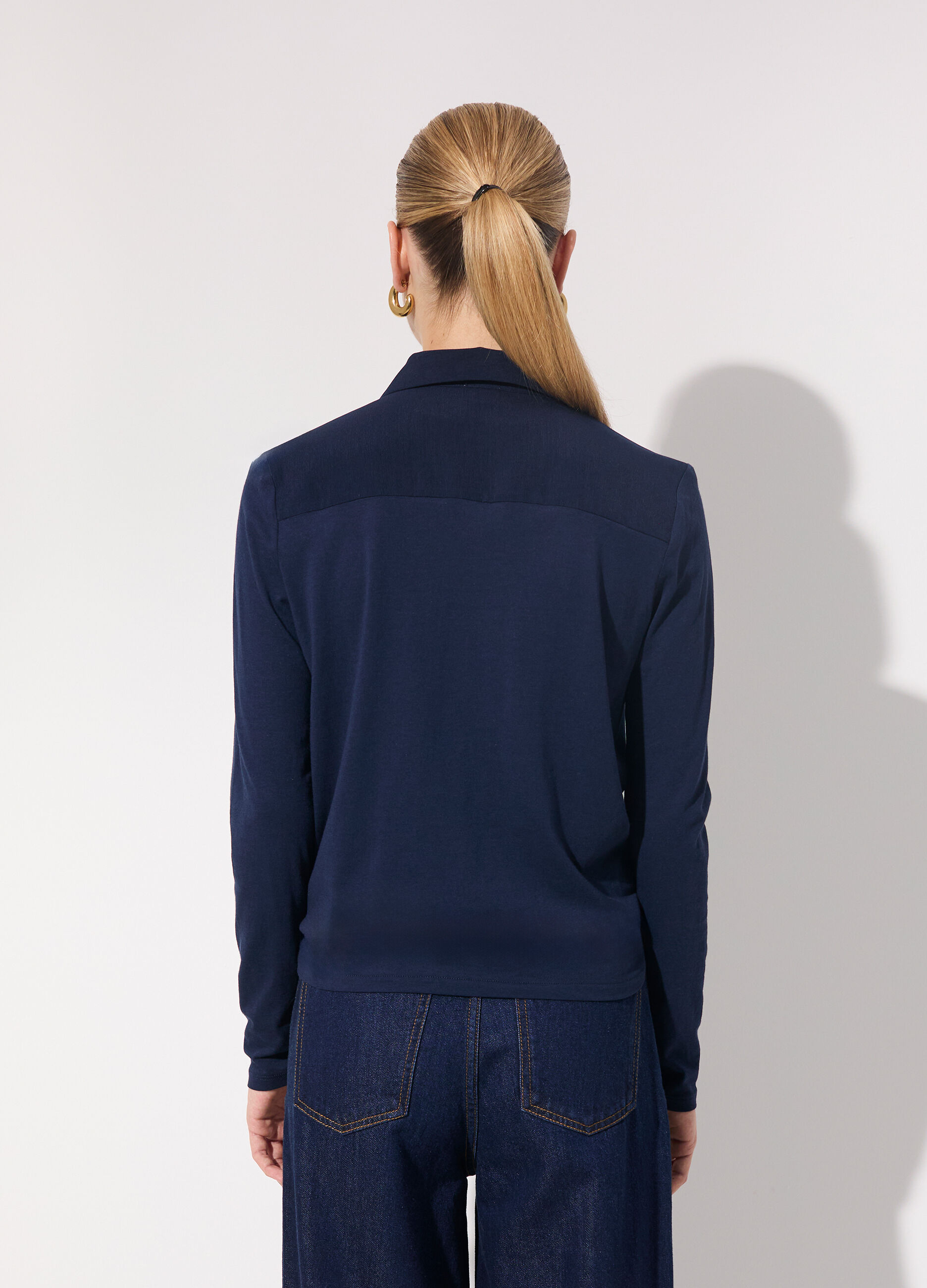 Maglietta a maniche lunghe in cotone e modal donna_2