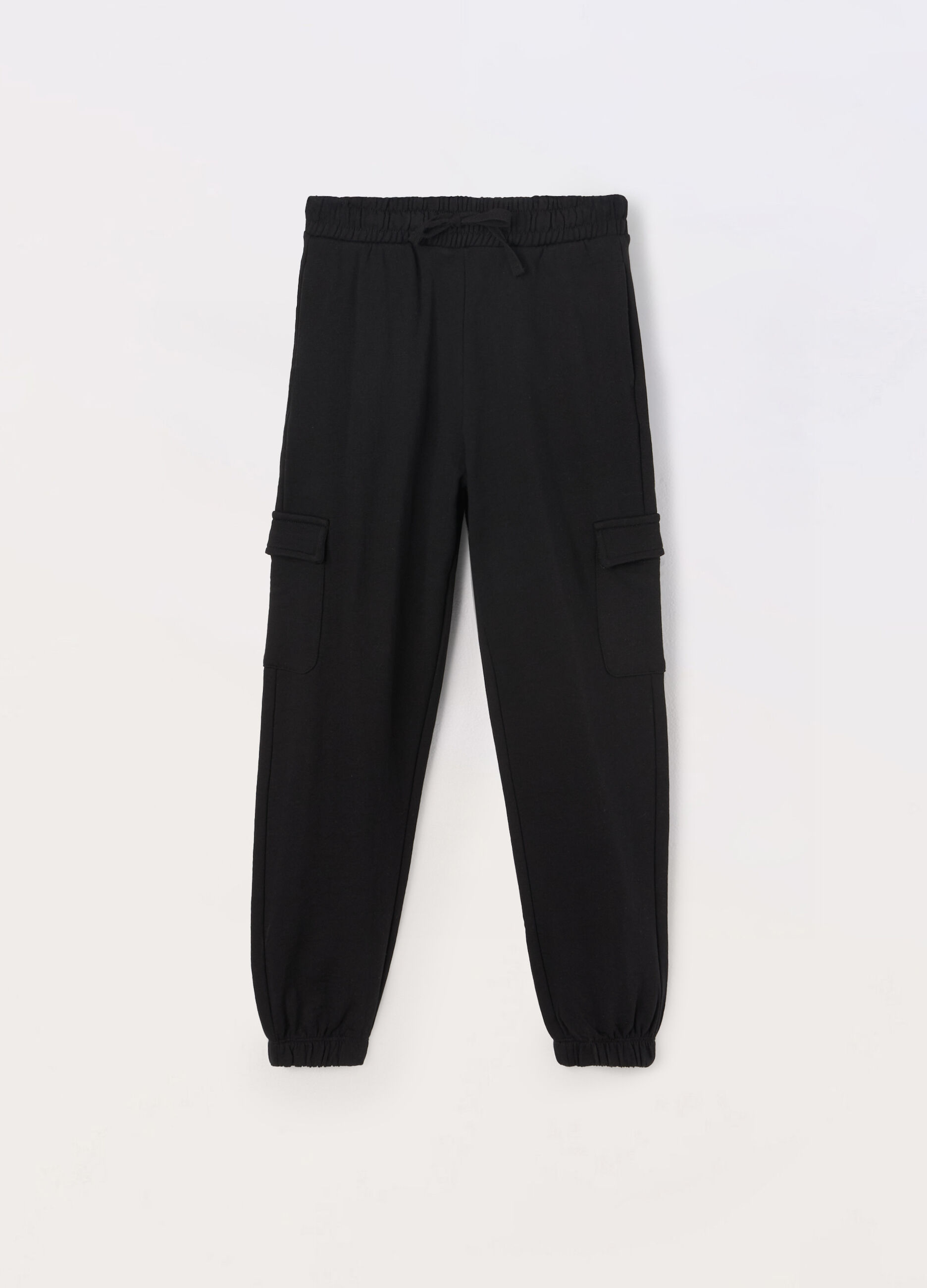 Jogger cargo in french terry di cotone ragazza_0