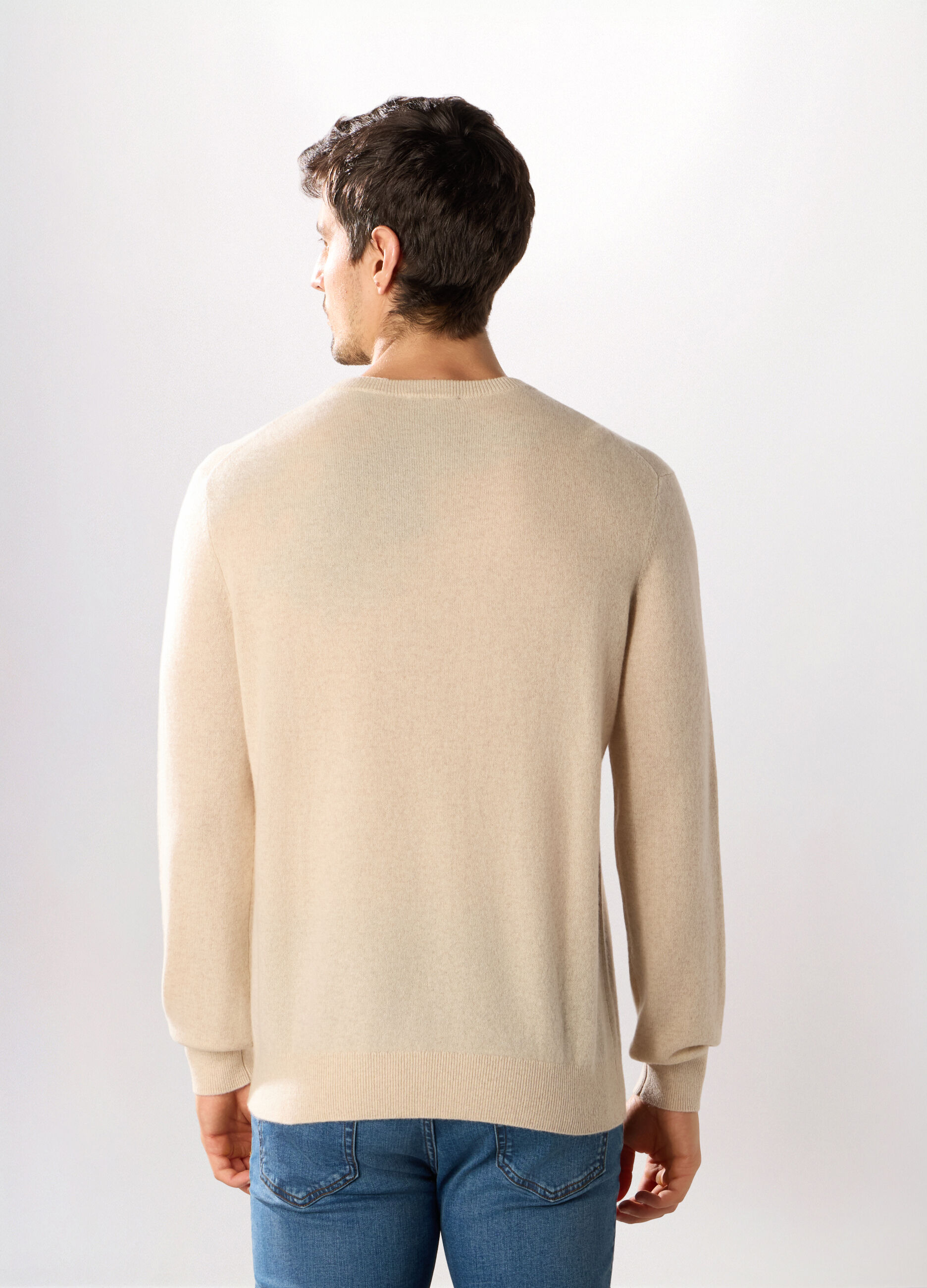 Maglione girocollo in cashmere uomo_1