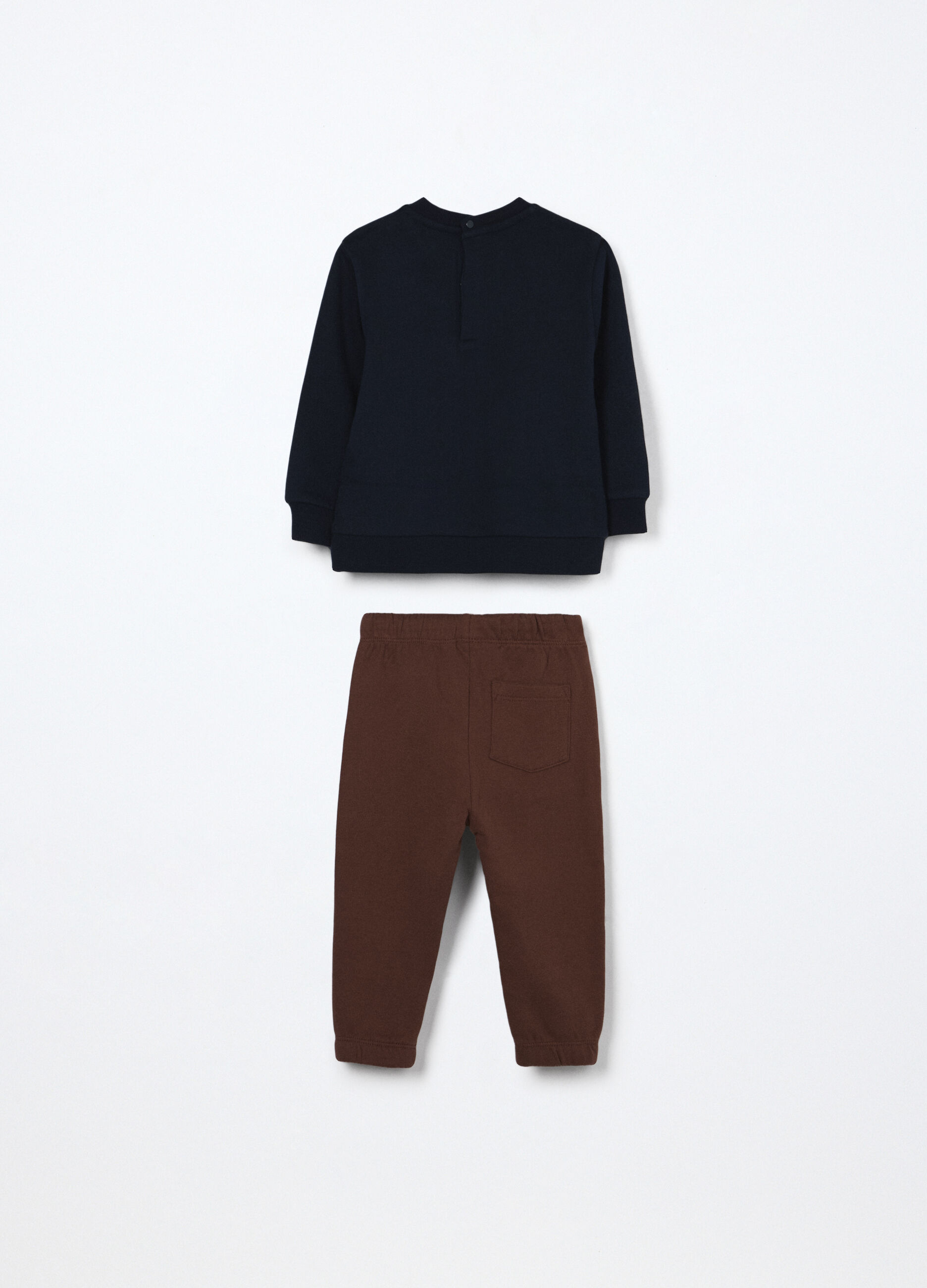 Jogging set in puro cotone fleece neonato_1