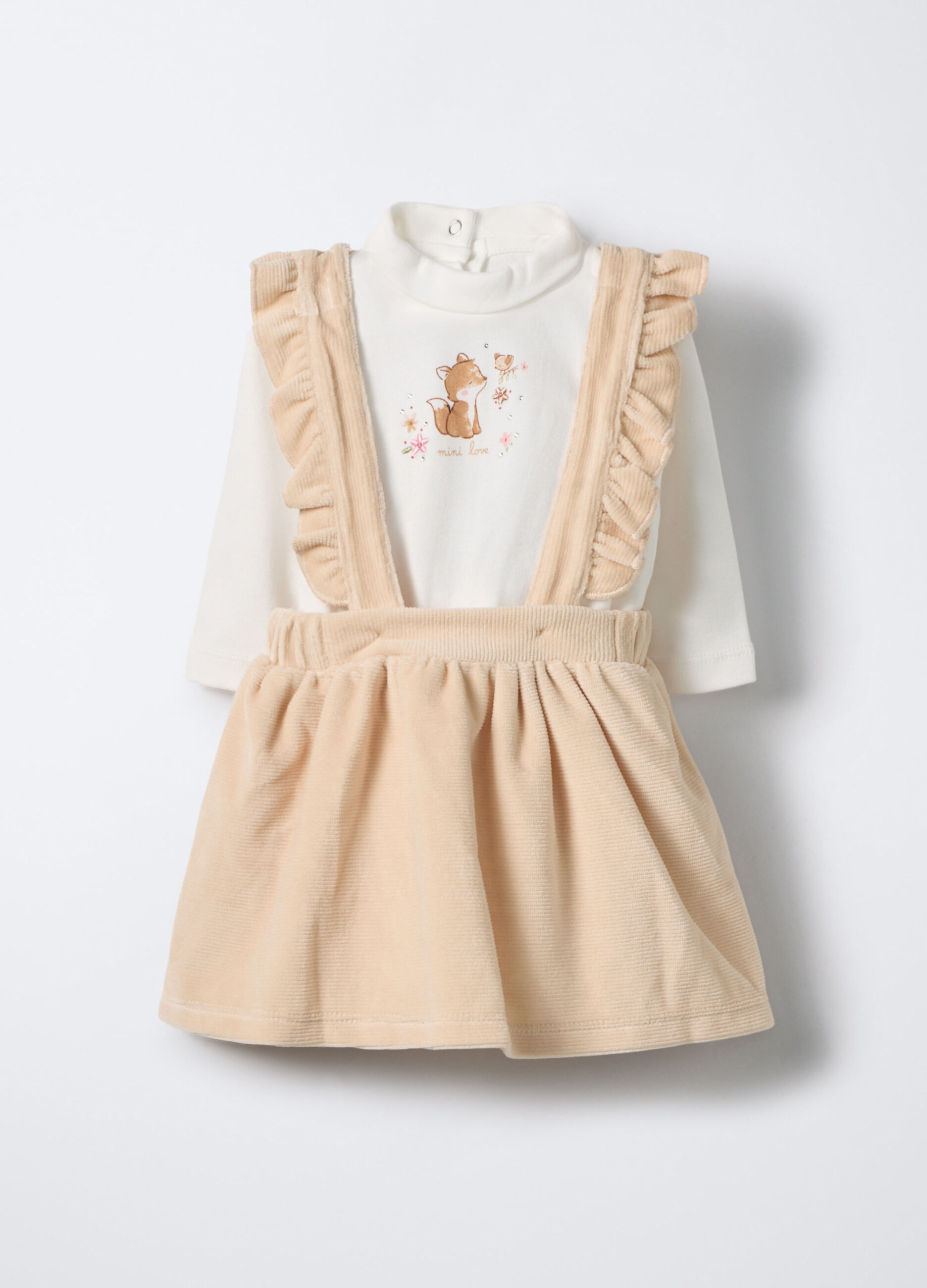 Jogging Set velour in puro cotone neonata_0