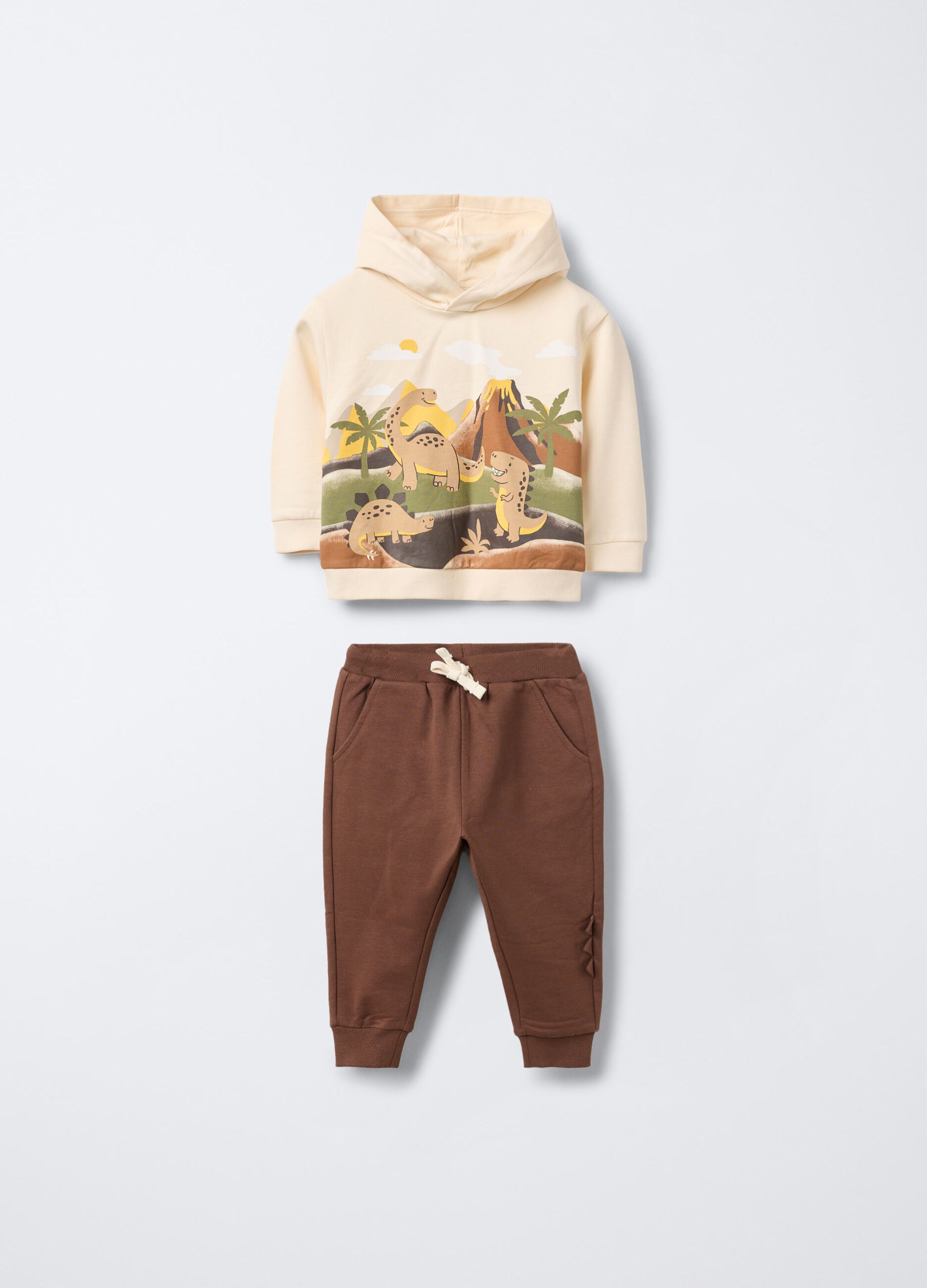 Jogging set in puro cotone garzato bimbo_0