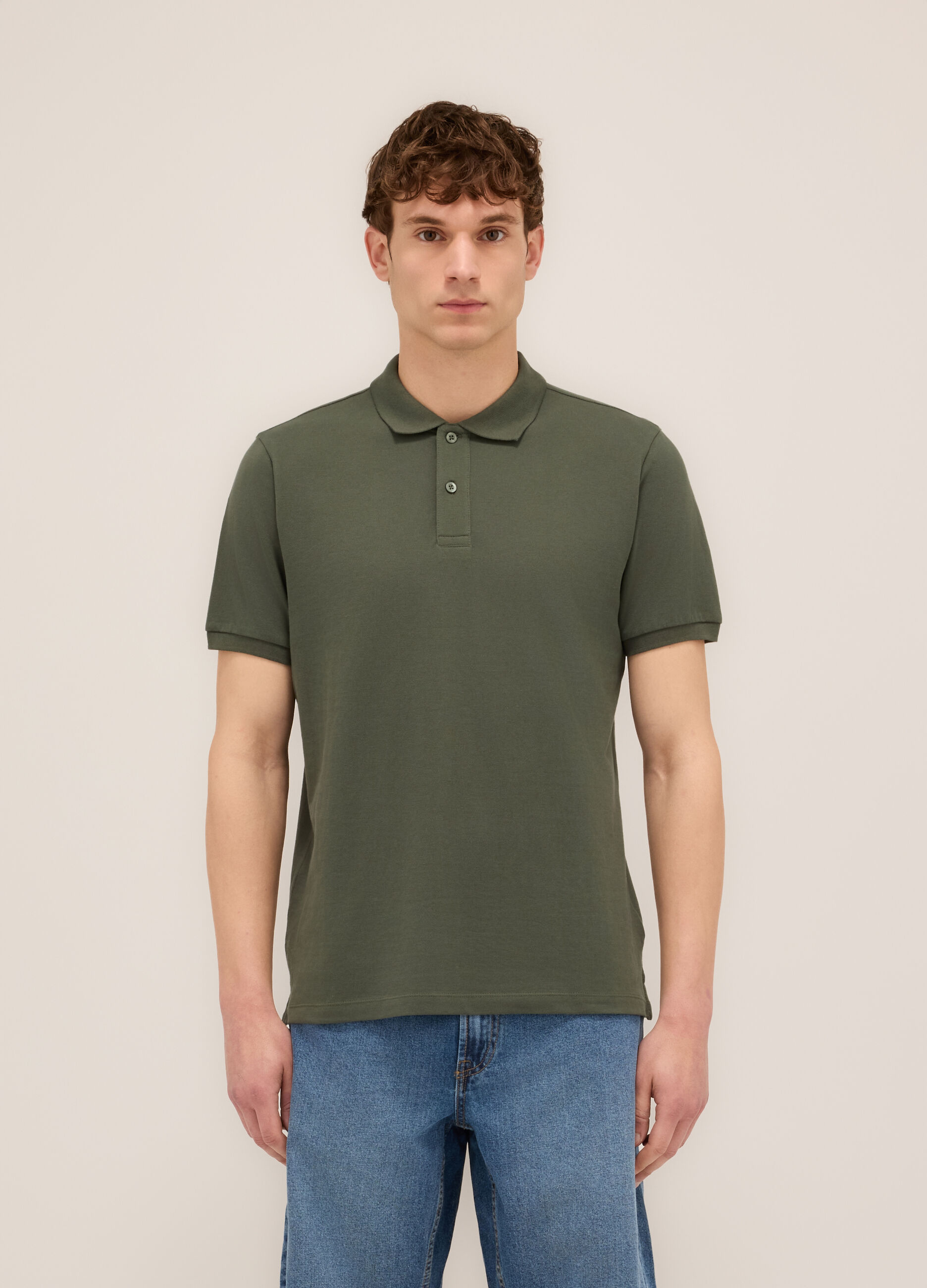 Polo in piquet di cotone uomo_0