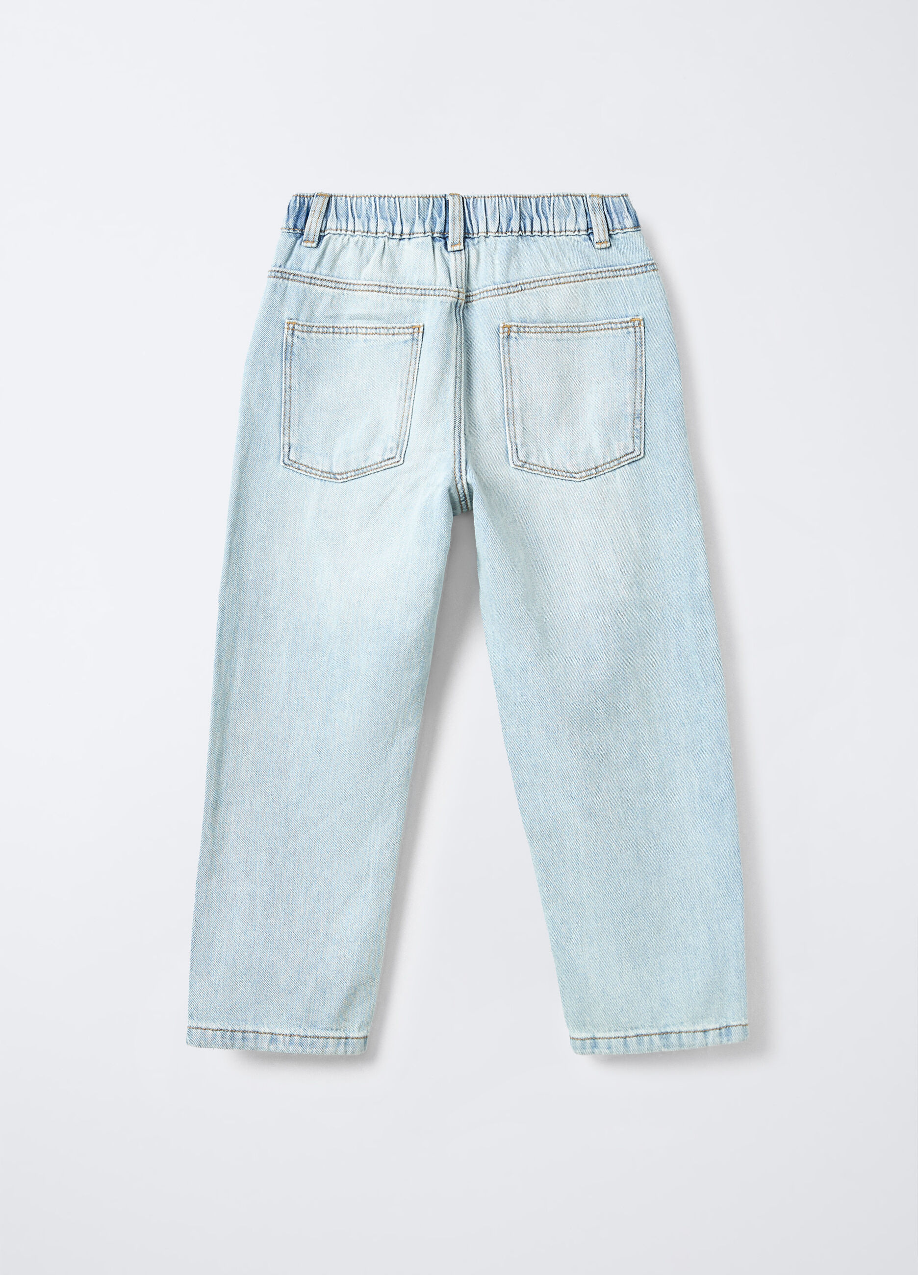 Jogger in denim misto viscosa Baggy Fit bambino_1