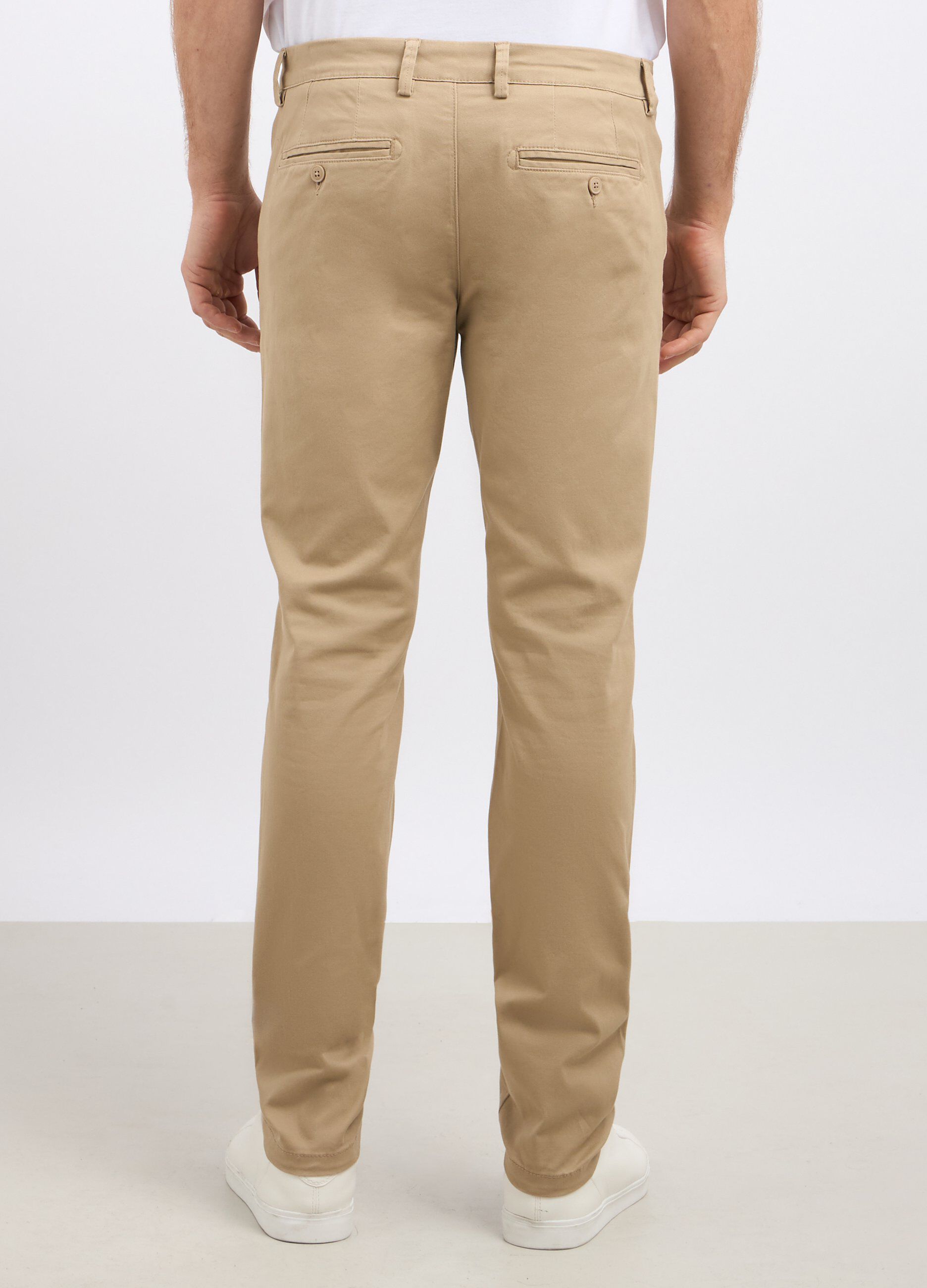 Pantaloni chino in cotone stretch uomo_1