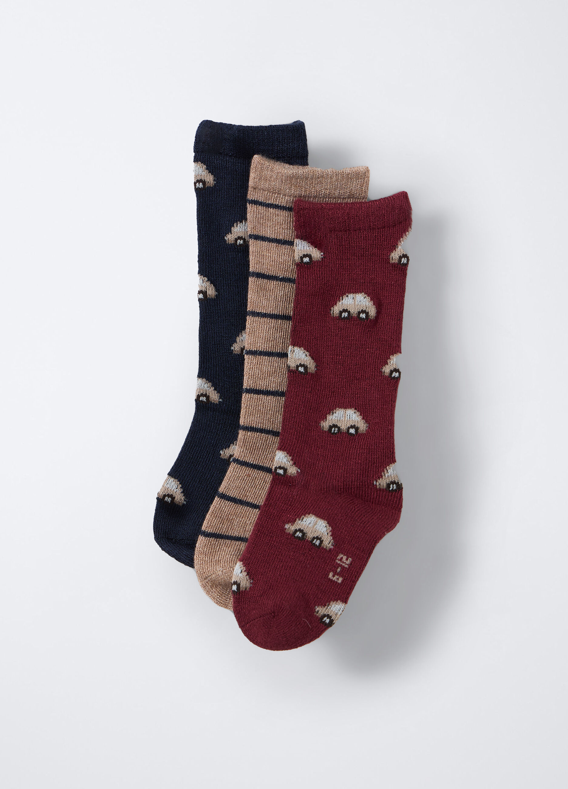 Pack 3 calze lunghe misto cotone stretch _0