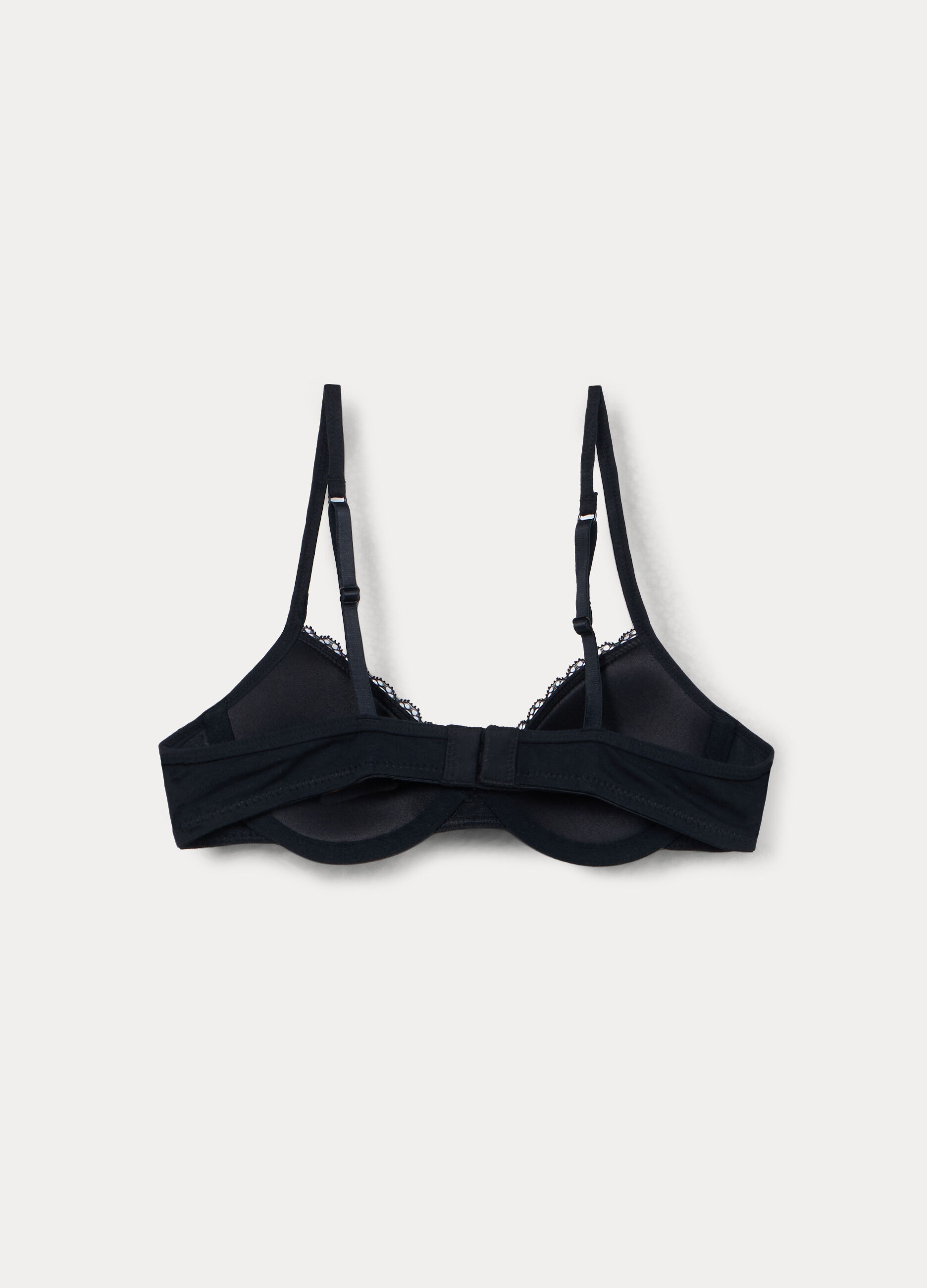 Reggiseno imbottito in cotone stretch con pizzo ragazza_1