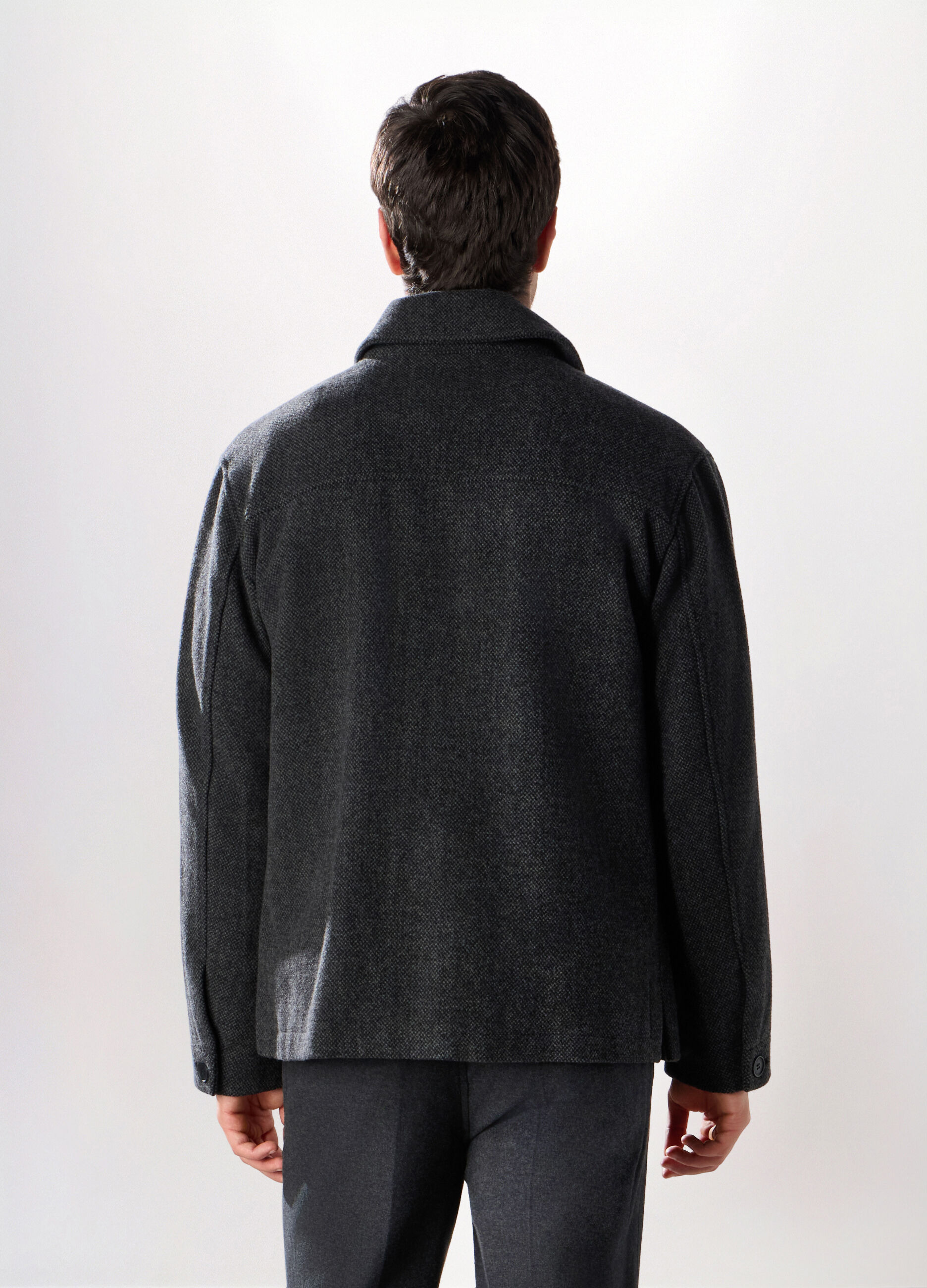 Caban effetto tweed uomo_1