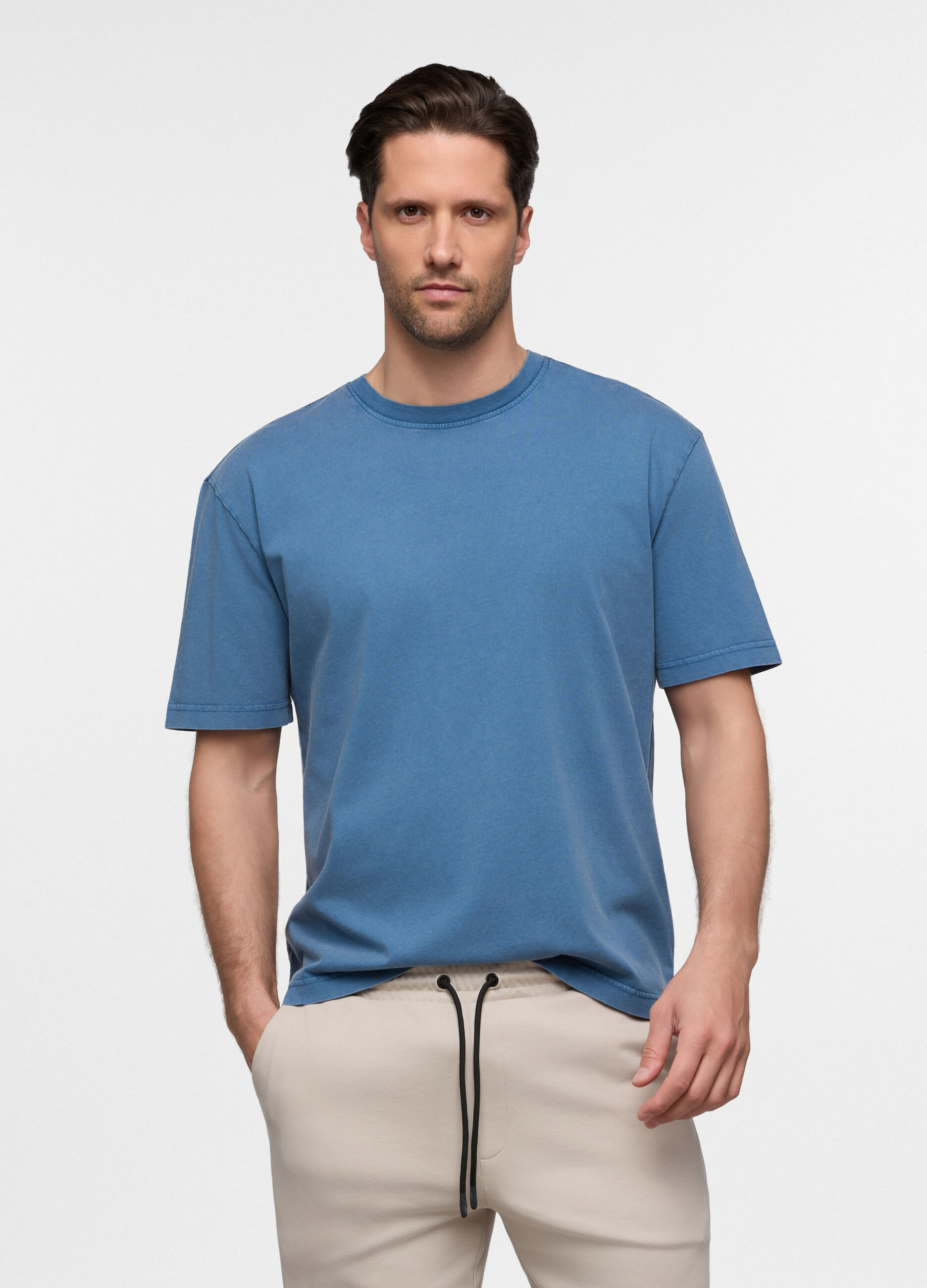 T-shirt relaxed fit in cotone uomo