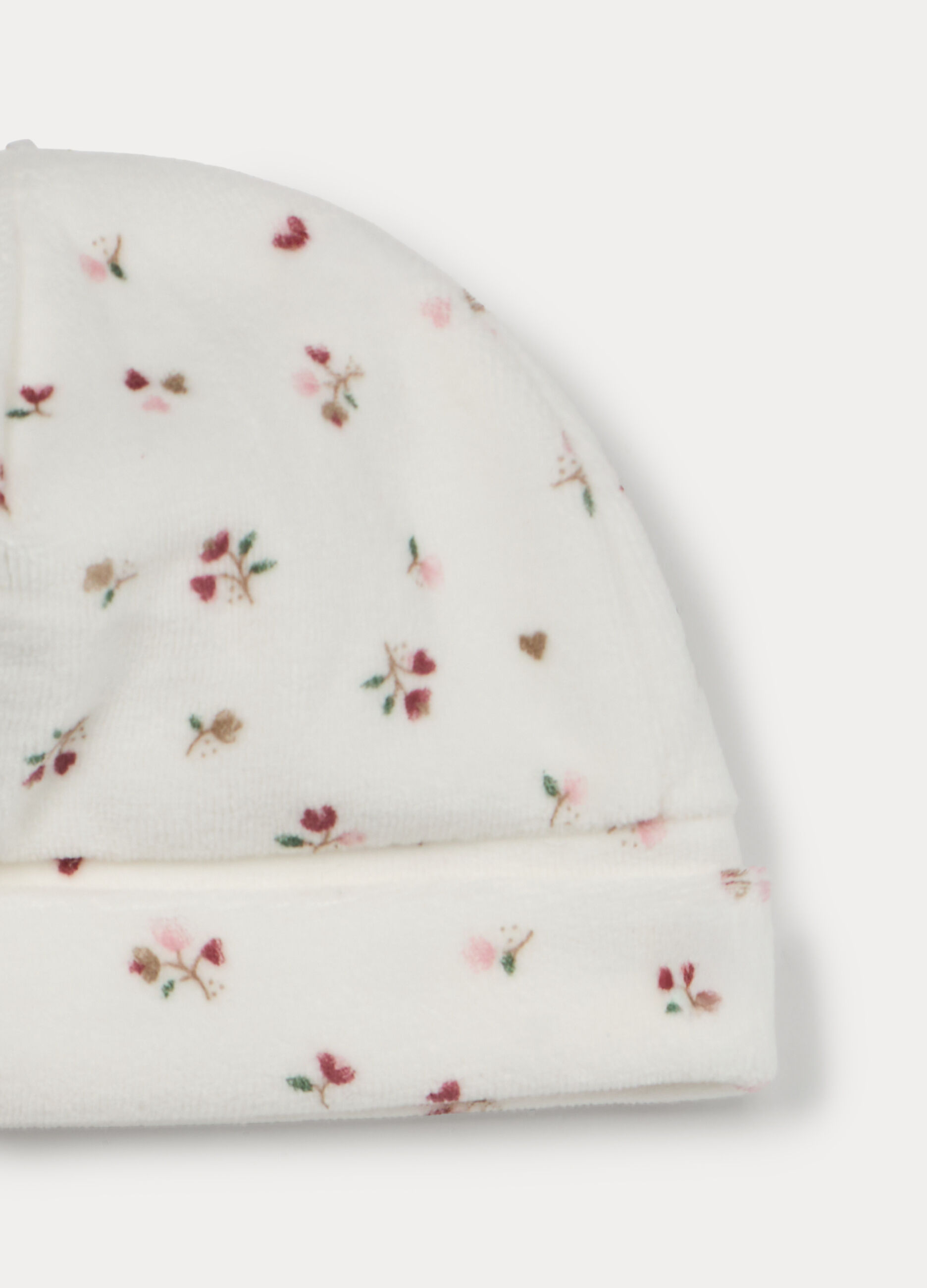 Set in puro cotone velour neonata_1