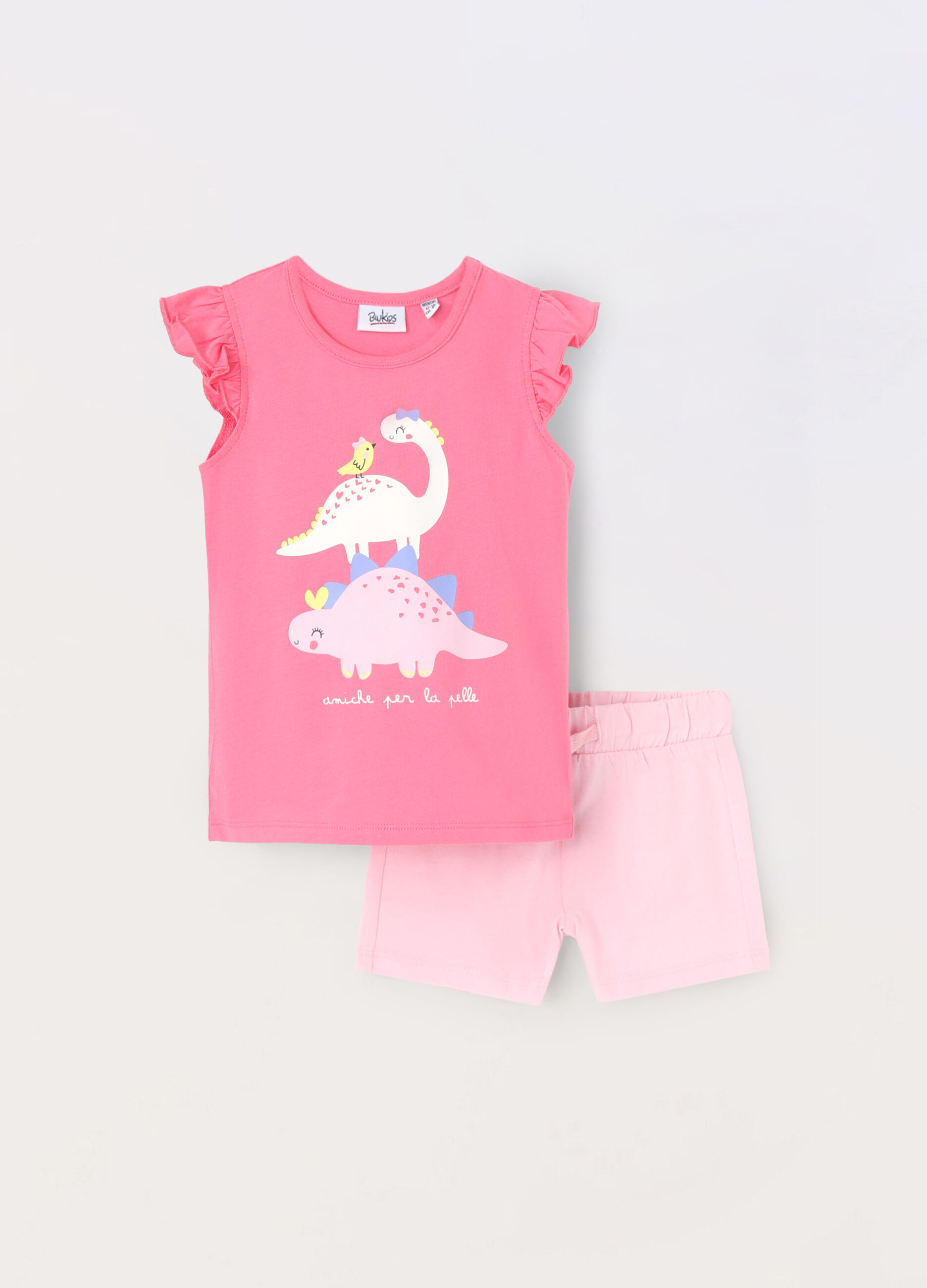 Jogging set in jersey di puro cotone neonata_0
