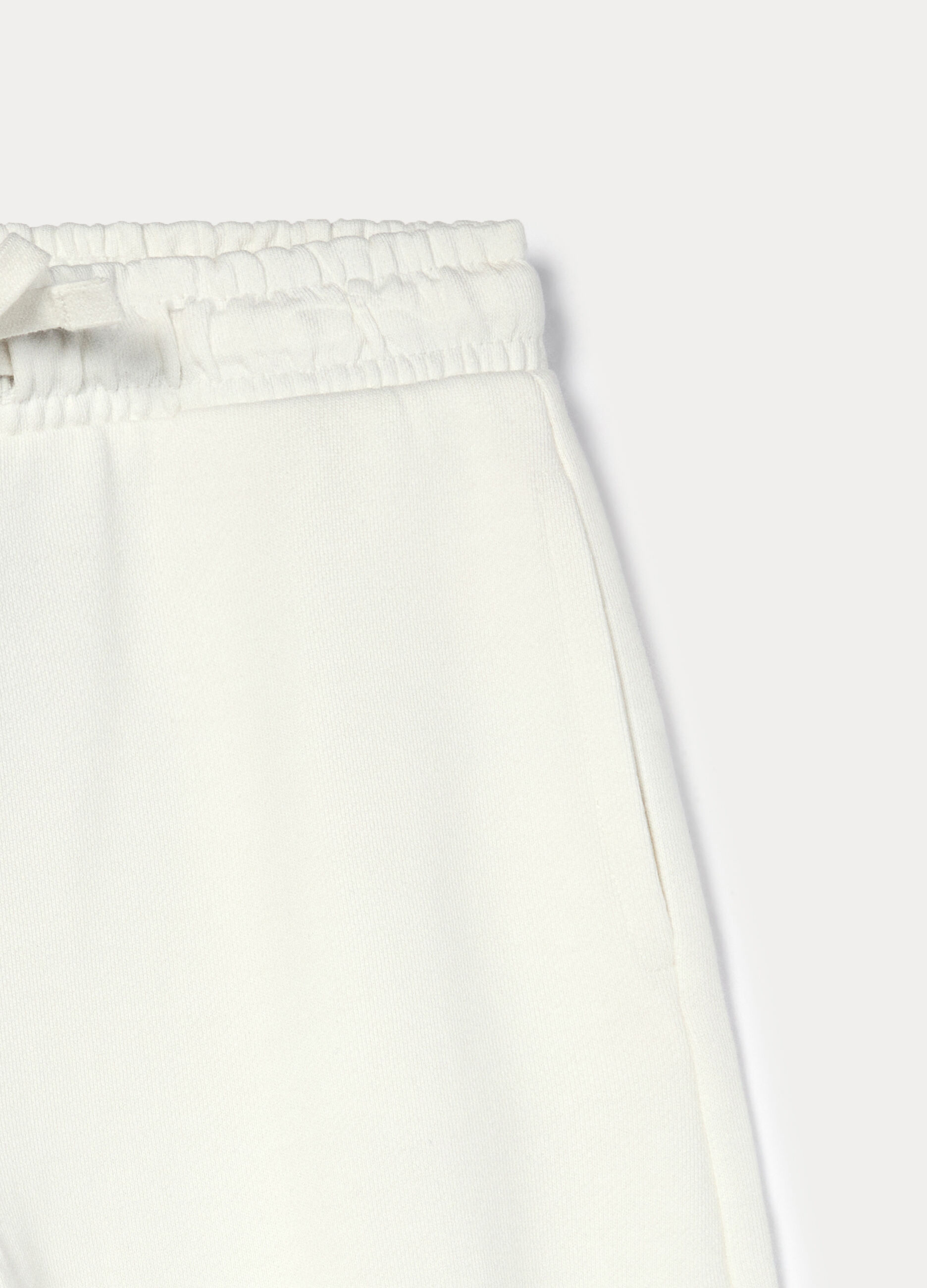 Jogger wide leg in french terry di puro cotone ragazza_2