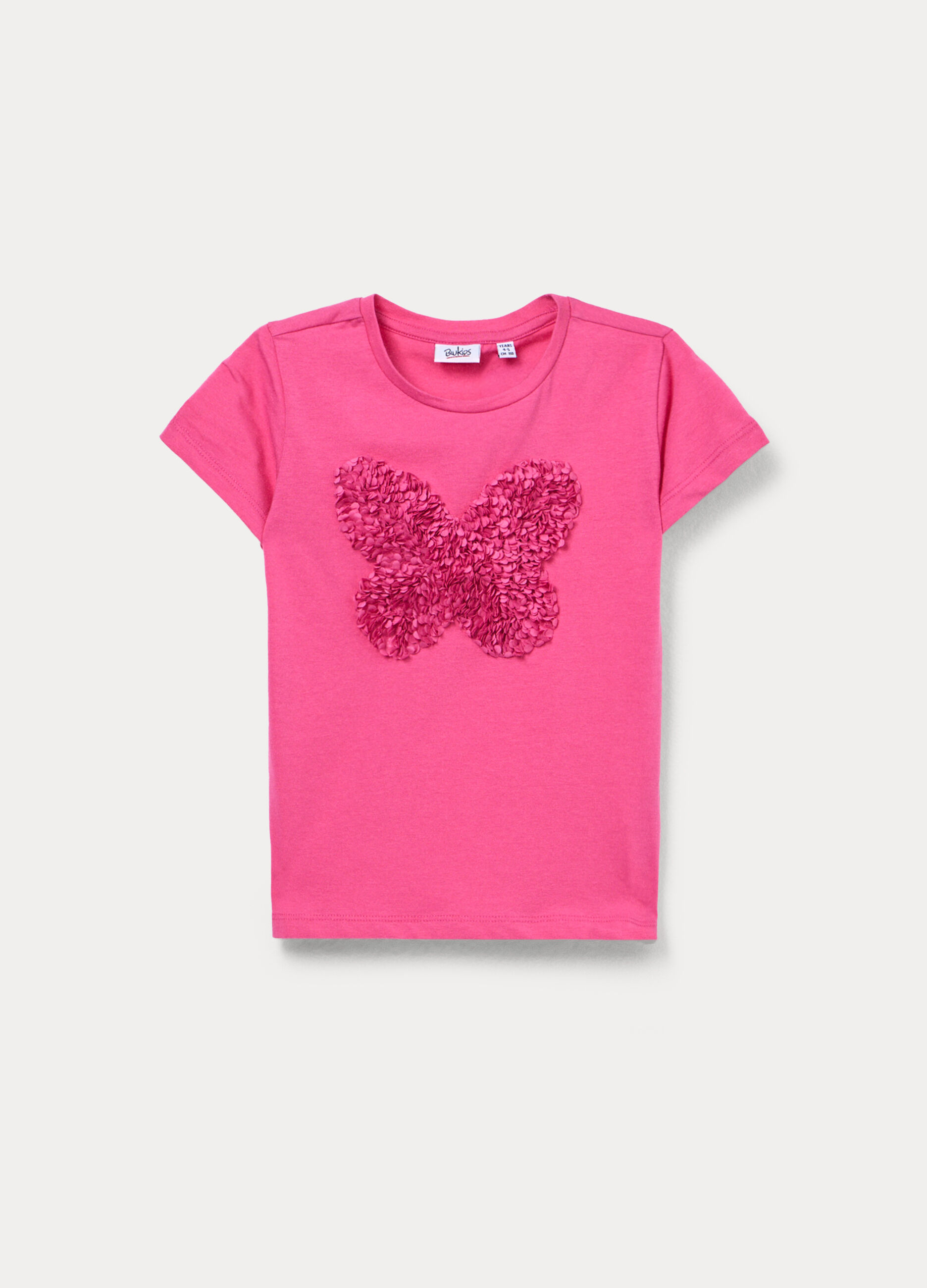 T-shirt girocollo in jersey di cotone stretch bambina_0