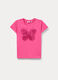T-shirt girocollo in jersey di cotone stretch bambina_0