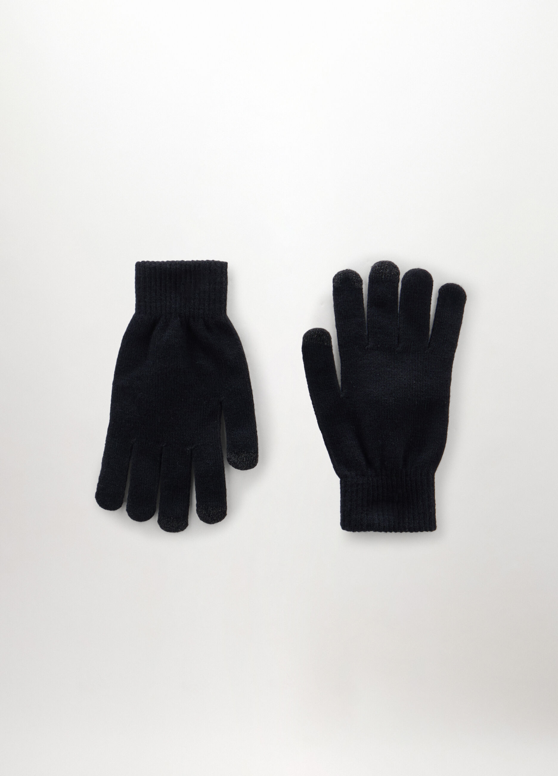 Guanti in maglia touch screen uomo_0