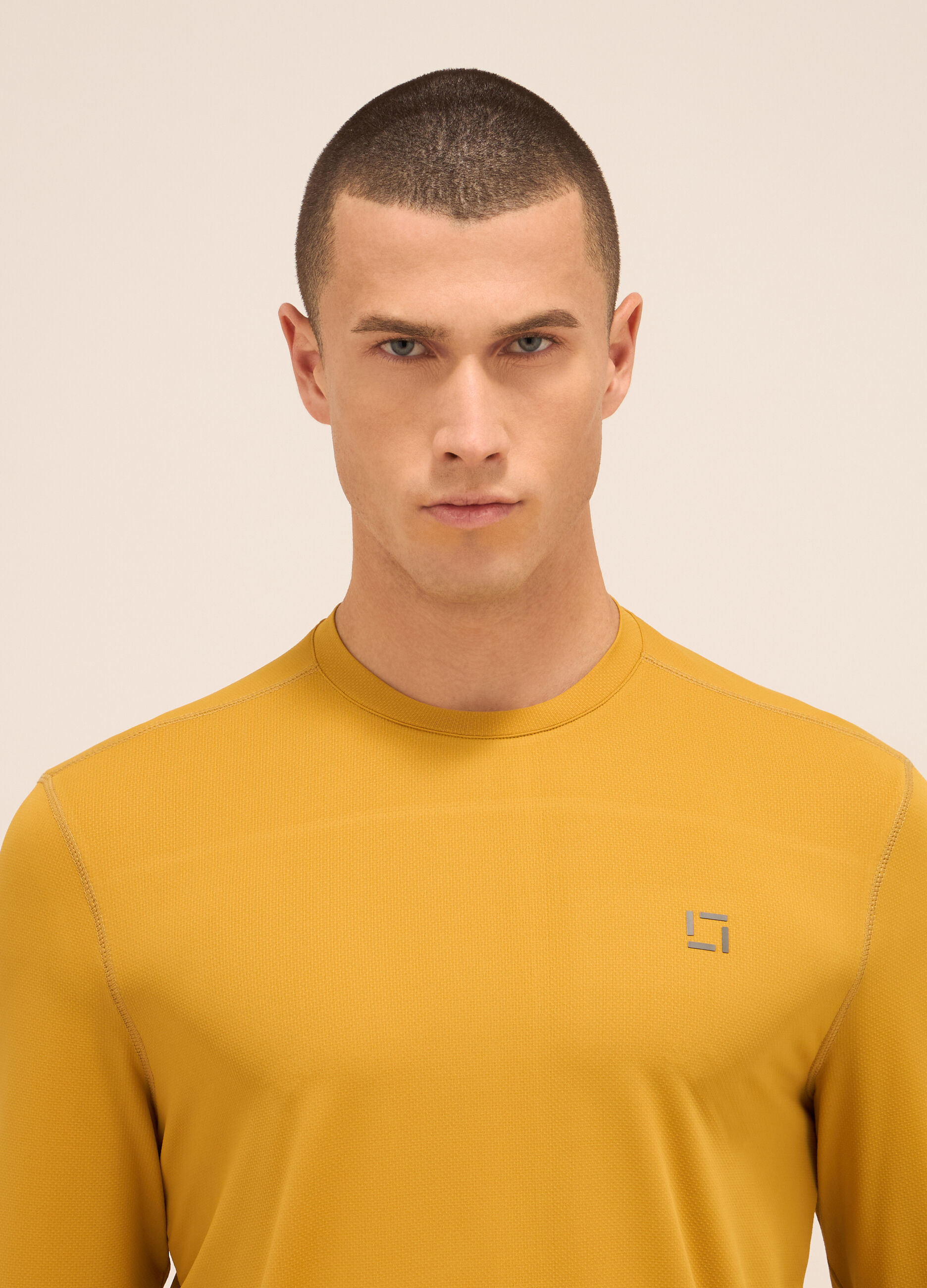 Maglia a maniche lunghe in jersey stretch uomo_2