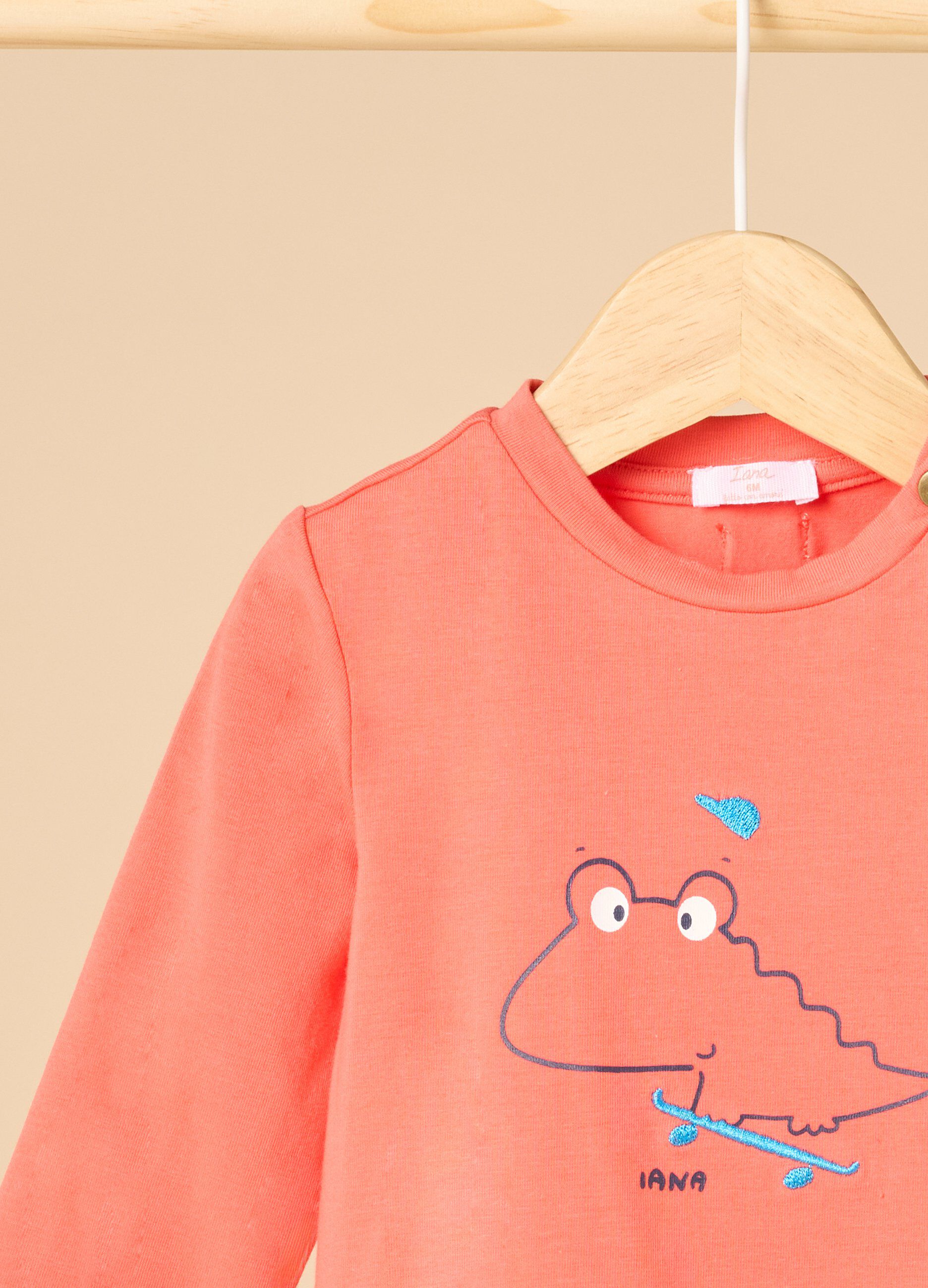 T-shirt IANA in cotone stretch neonato_1