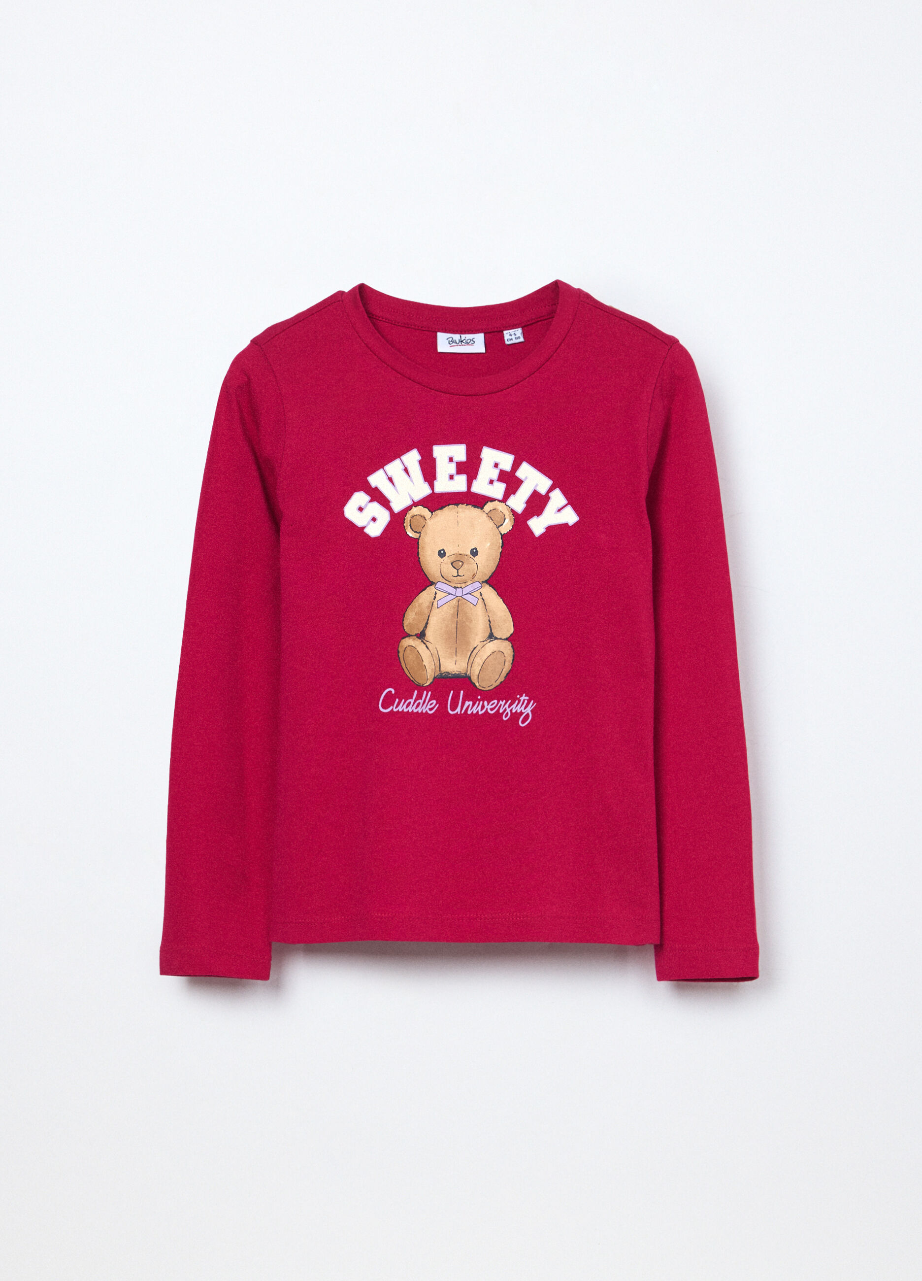 T-shirt in jersey di puro cotone bambina_0