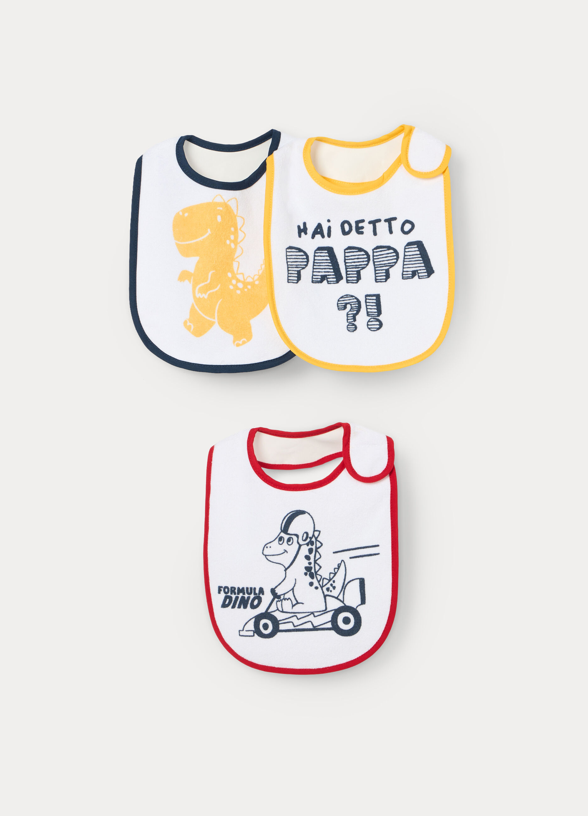 Pack 3 bavaglini in spugna misto cotone neonato_0