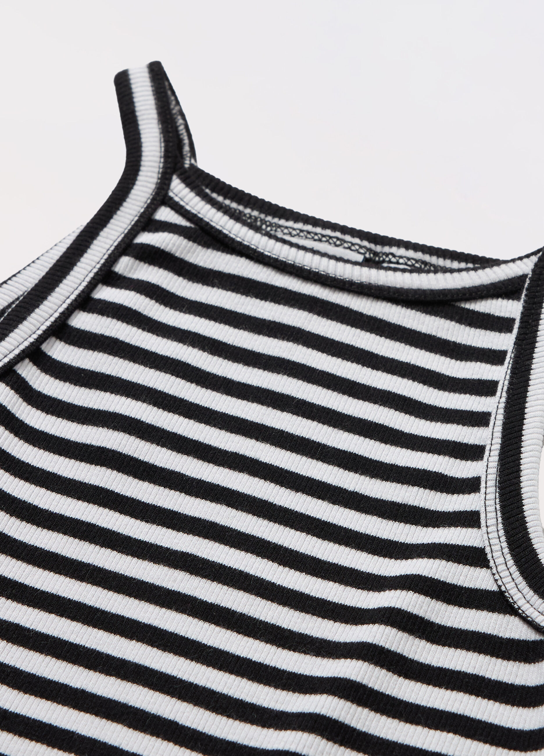 Vestito smanicato a righe ragazza_1