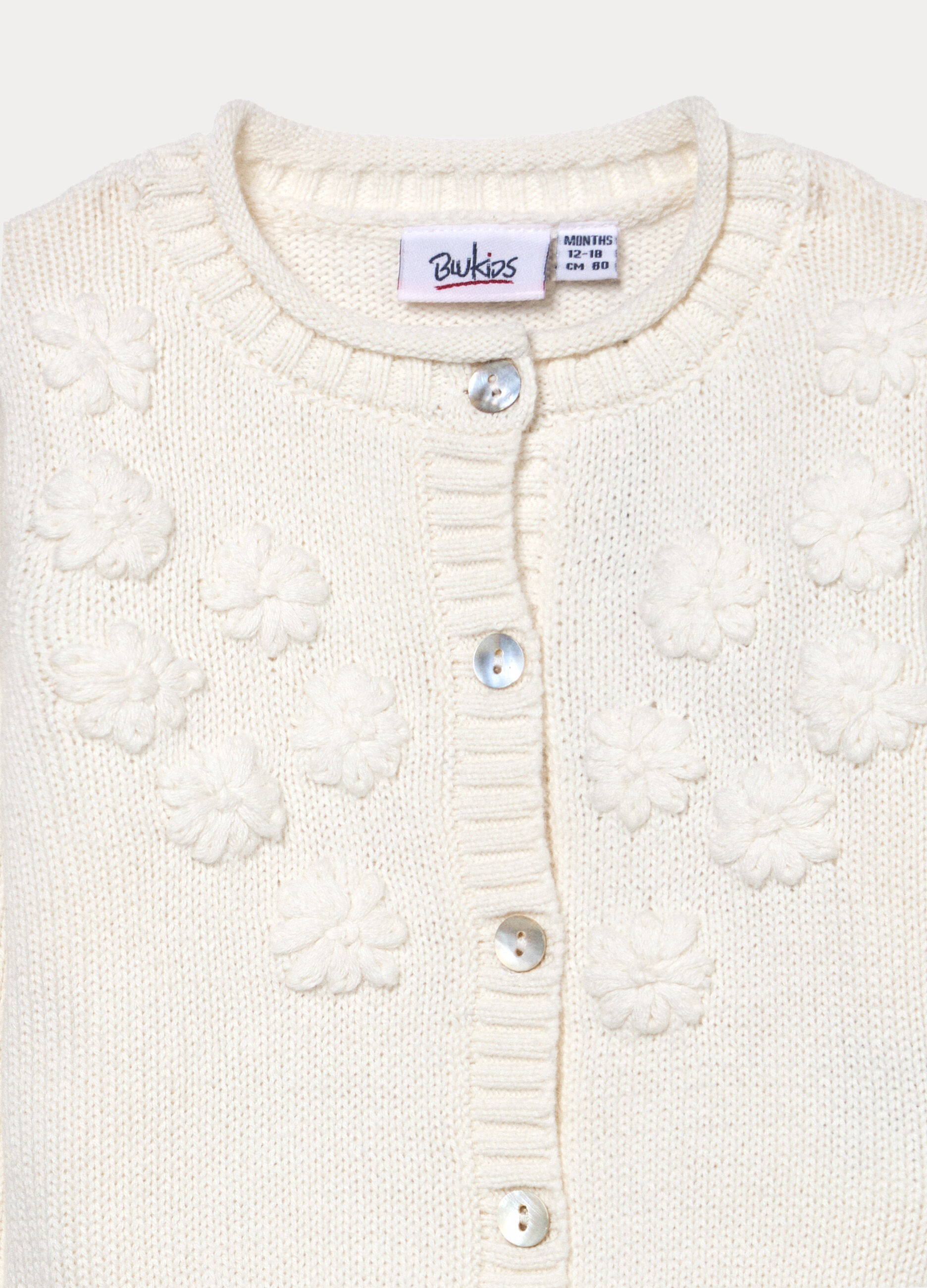 Cardigan operato in puro cotone bimba_2