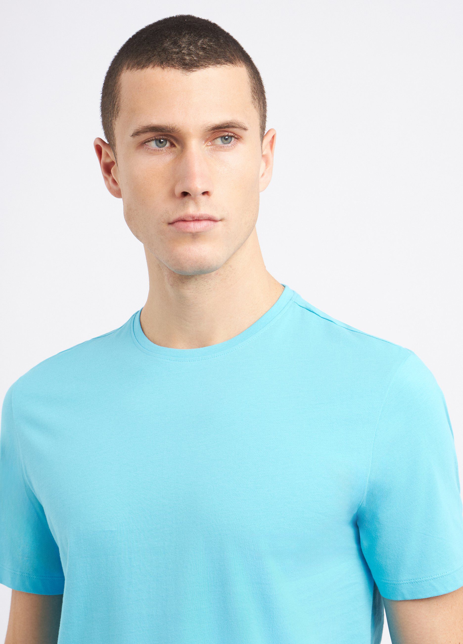 T-shirt girocollo in puro cotone uomo_2