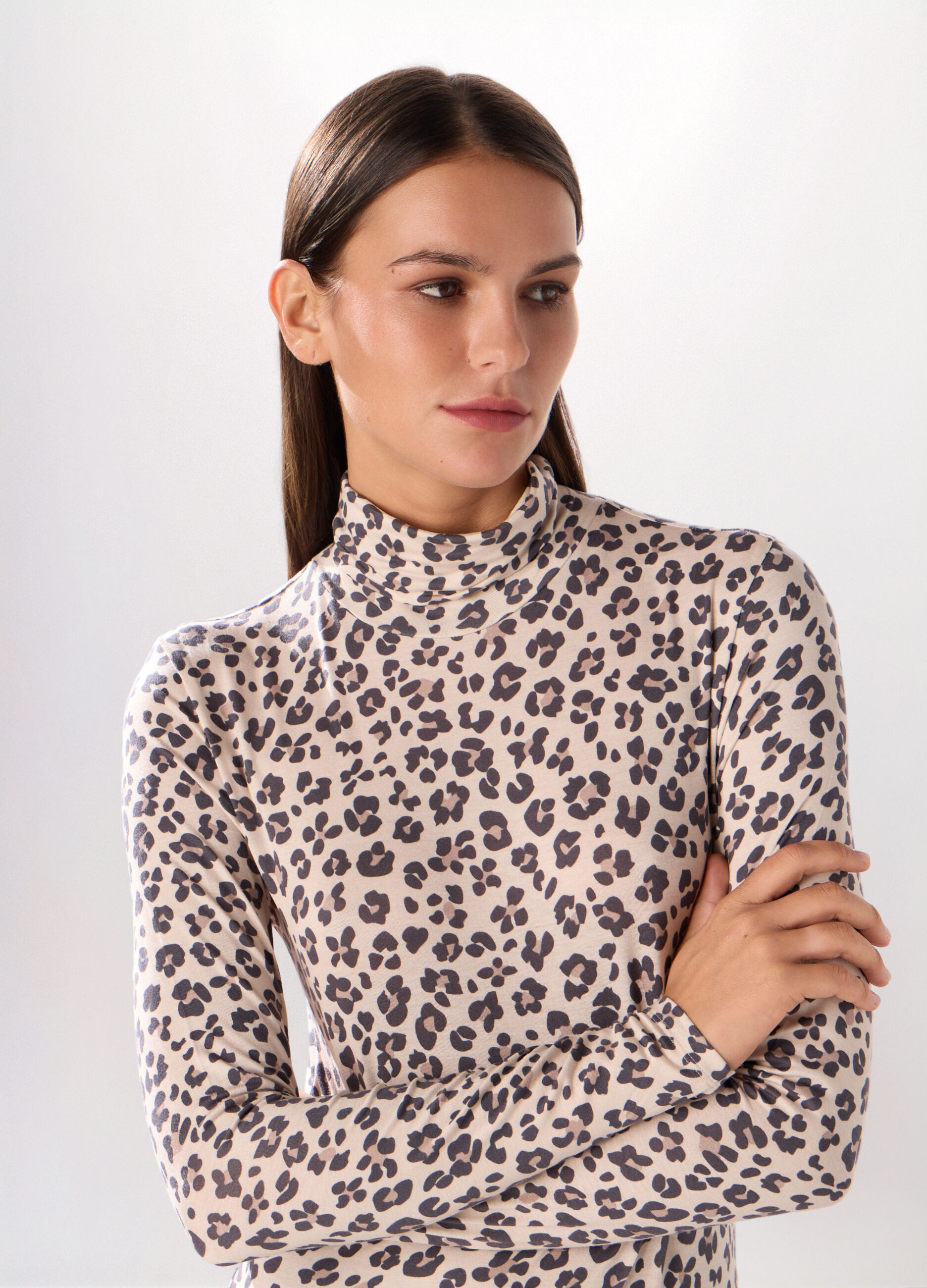 Lupetto in jersey di viscosa stretch donna_2